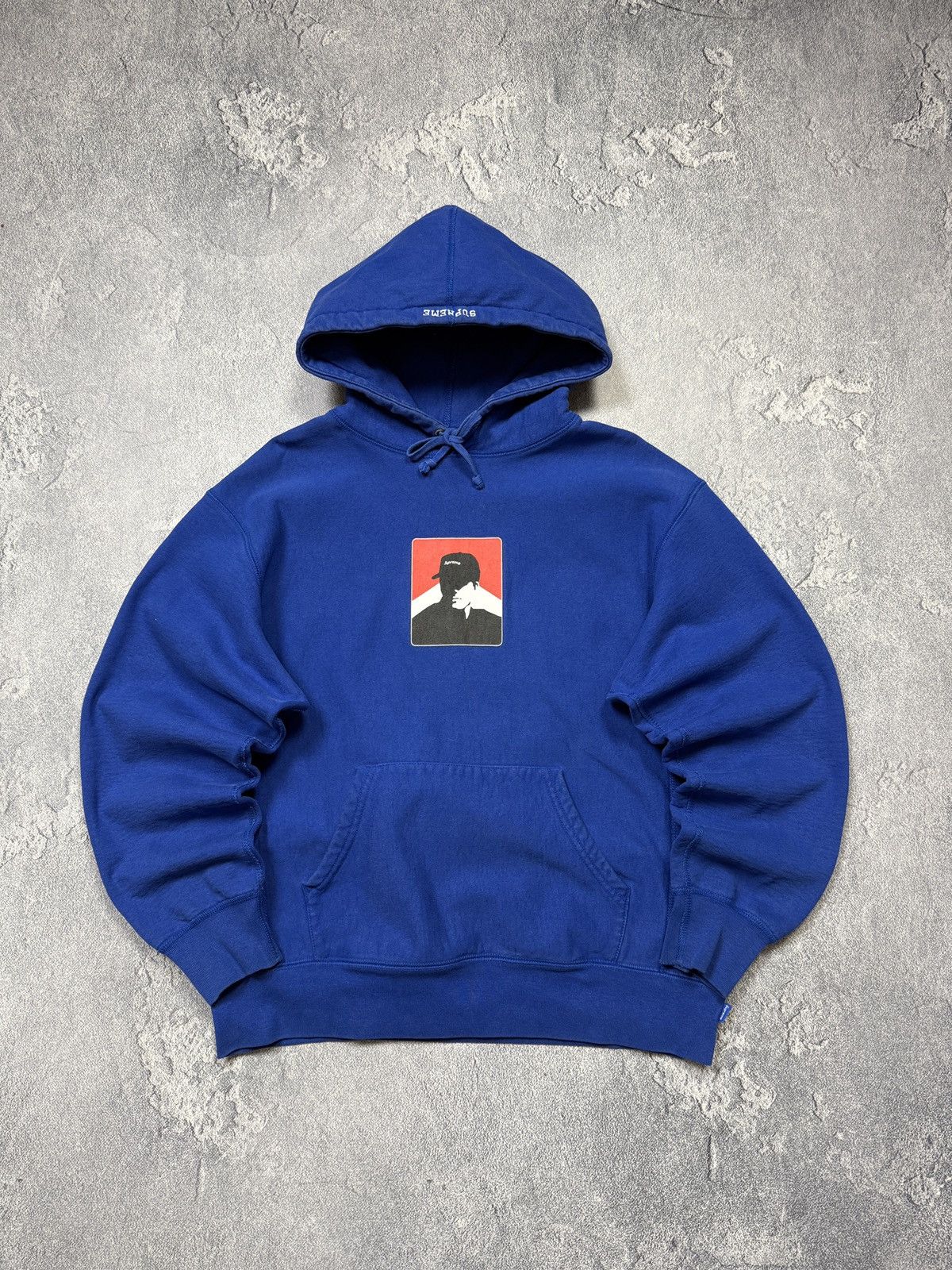Supreme Blue Hoodie With Logo