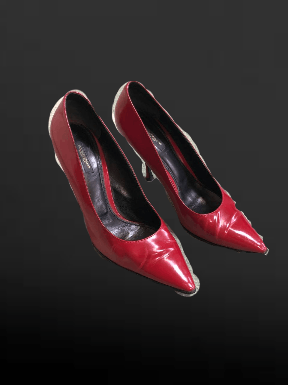 Dolce & Gabbana DOLCE & GABBANA Shoes Leather Heel 40 Red WOMENS Size US 10 / IT 40 - 1 Thumbnail