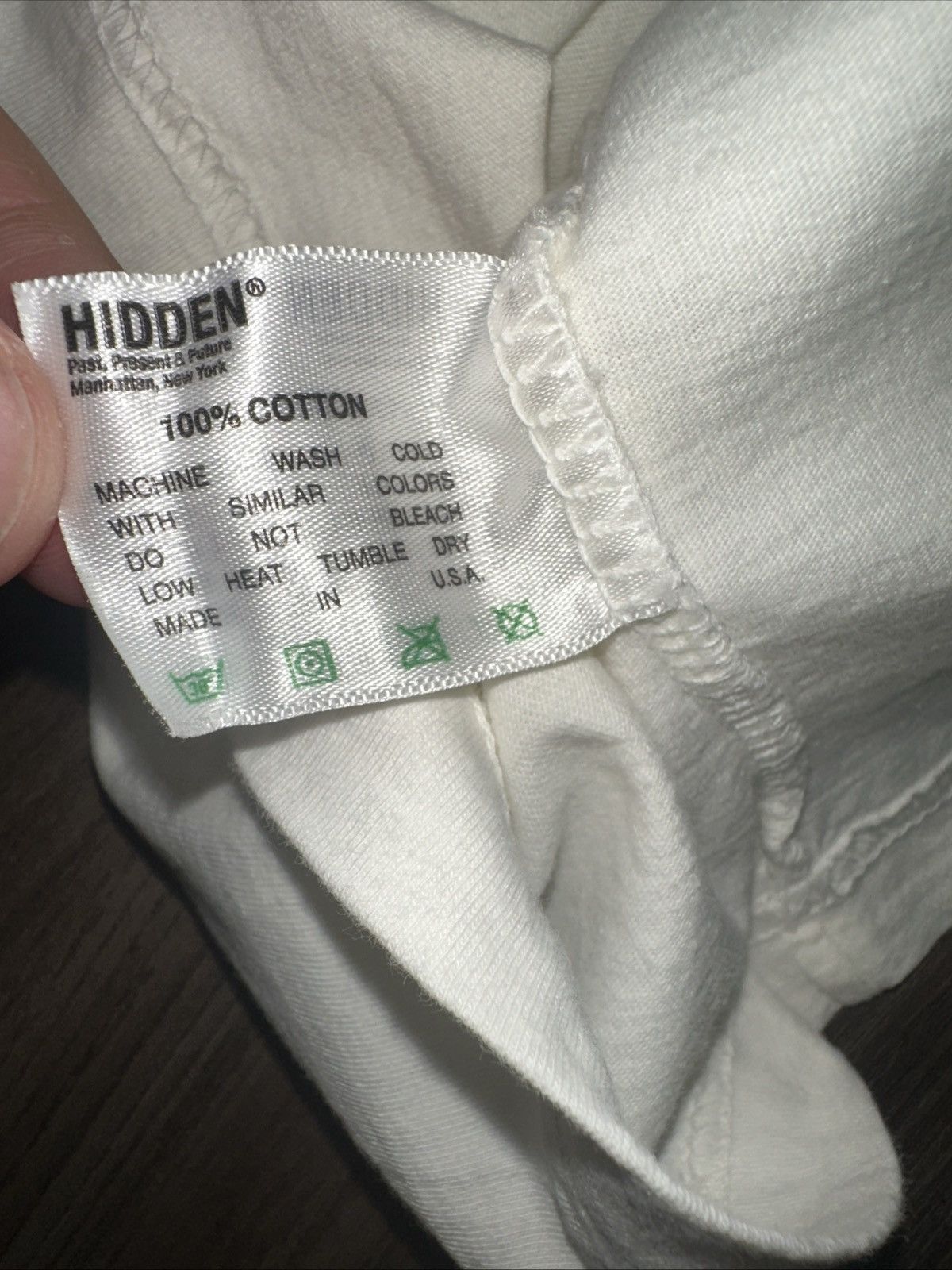 HIDDEN Hidden NY Wavy 3D Block Tee - Cream XL - Made in USA - Rare Size US XL / EU 56 / 4 - 5 Thumbnail