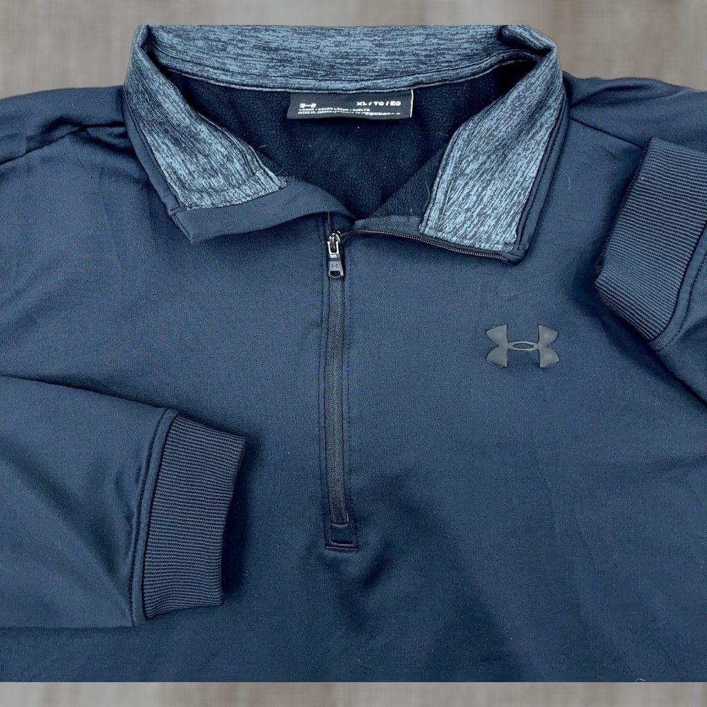 Under Armour Under Armour Sweatshirt Men XL Black Pullover Quarter Zip Sweater Performance Size US XL / EU 56 / 4 - 1 Thumbnail