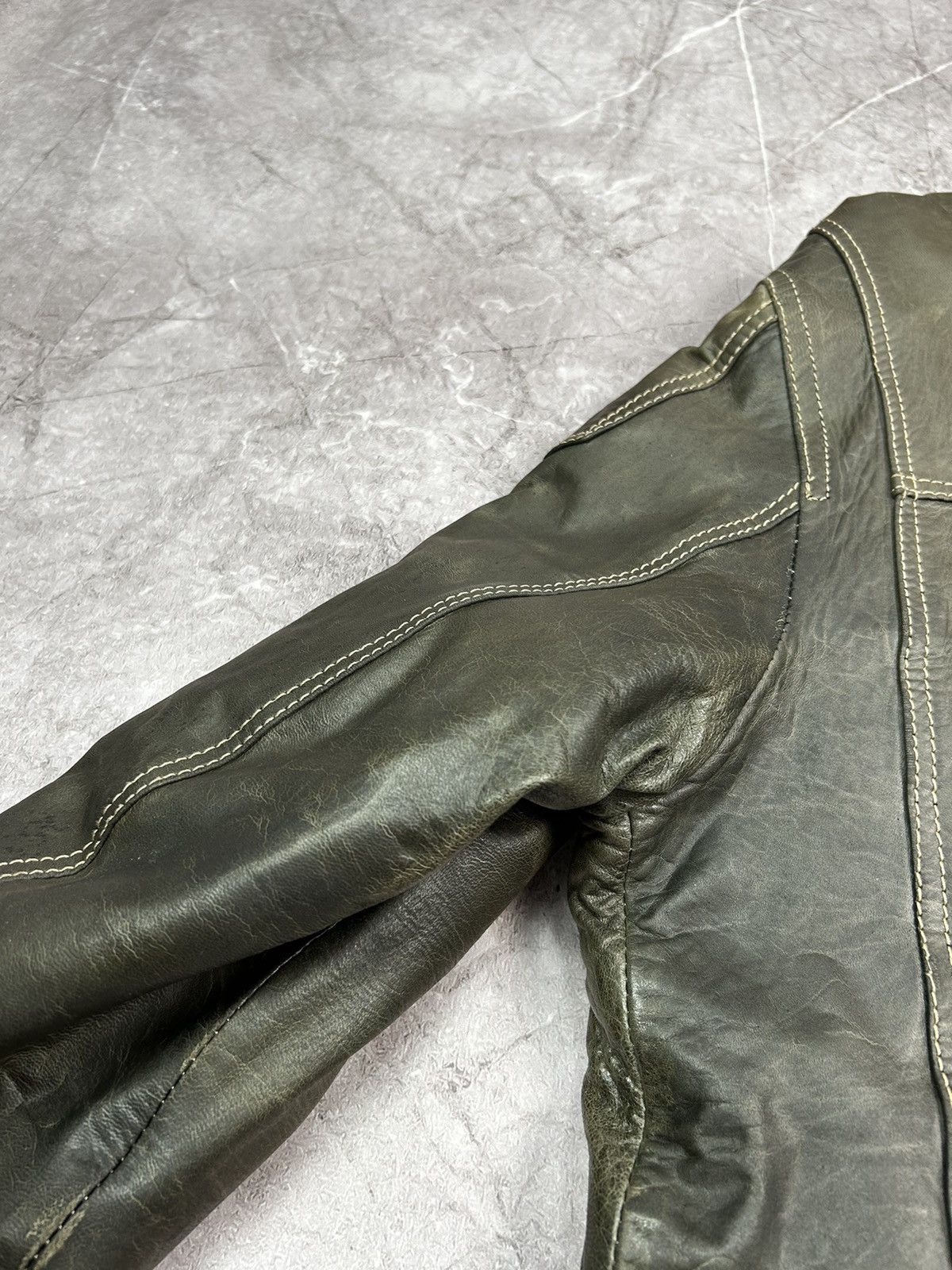 Vintage Leather Jacket faded crazy y2k Size US M / EU 48-50 / 2 - 21 Thumbnail