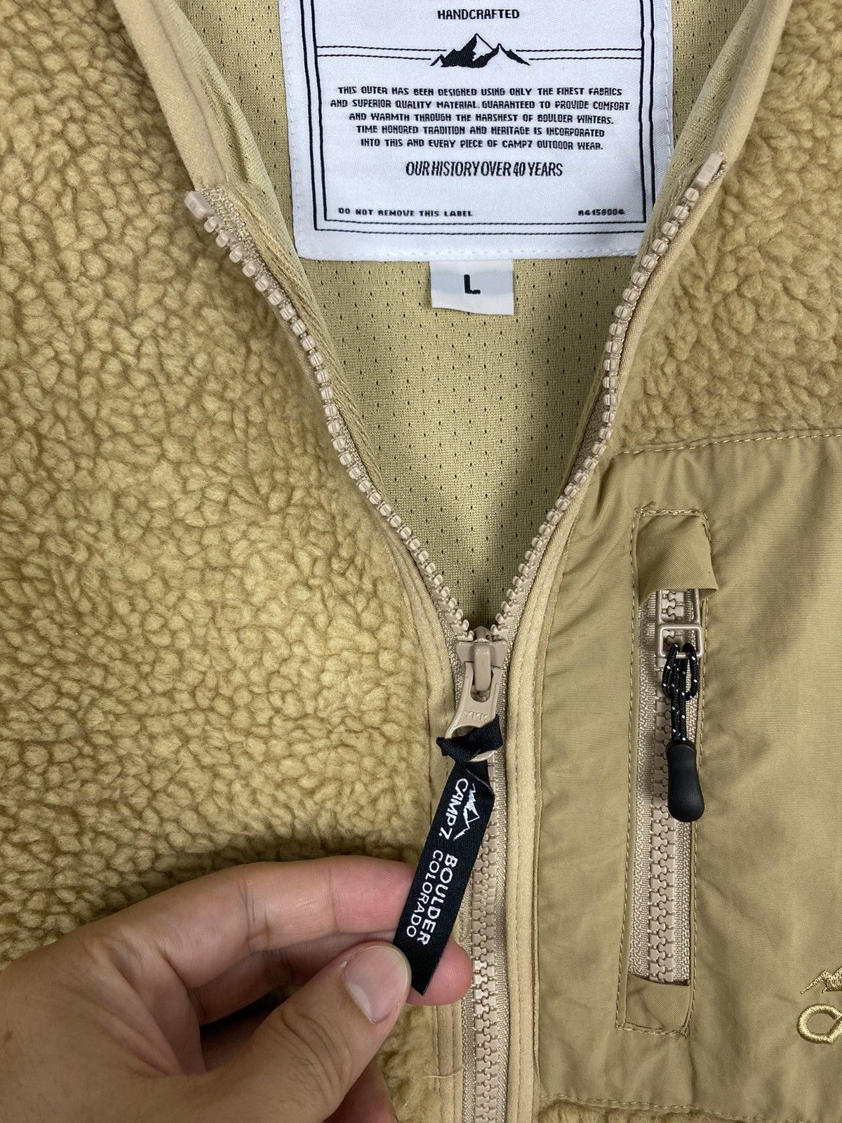Japanese Brand Rare‼️ Camp 7 Deep Pile Blouson Size L / US 10 / IT 46 - 6 Thumbnail