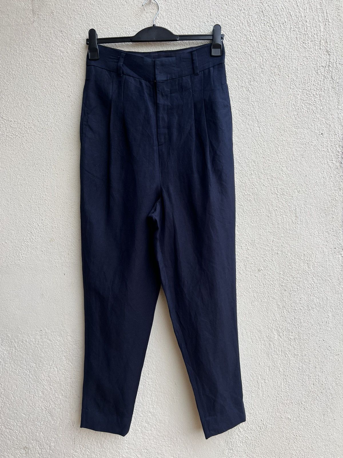 ato Ato Made in Japan Navy Blue Linen Trouser Pant Size US 29 - 6 Thumbnail