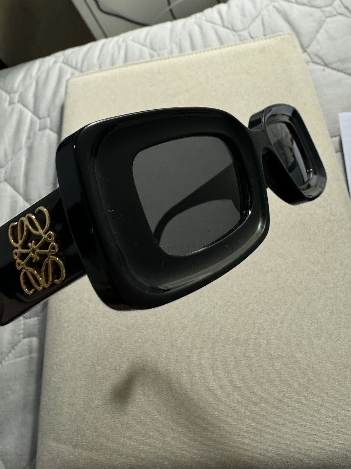 Loewe Loewe Anagram 46MM Rectangular Sunglasses Size ONE SIZE - 3 Thumbnail