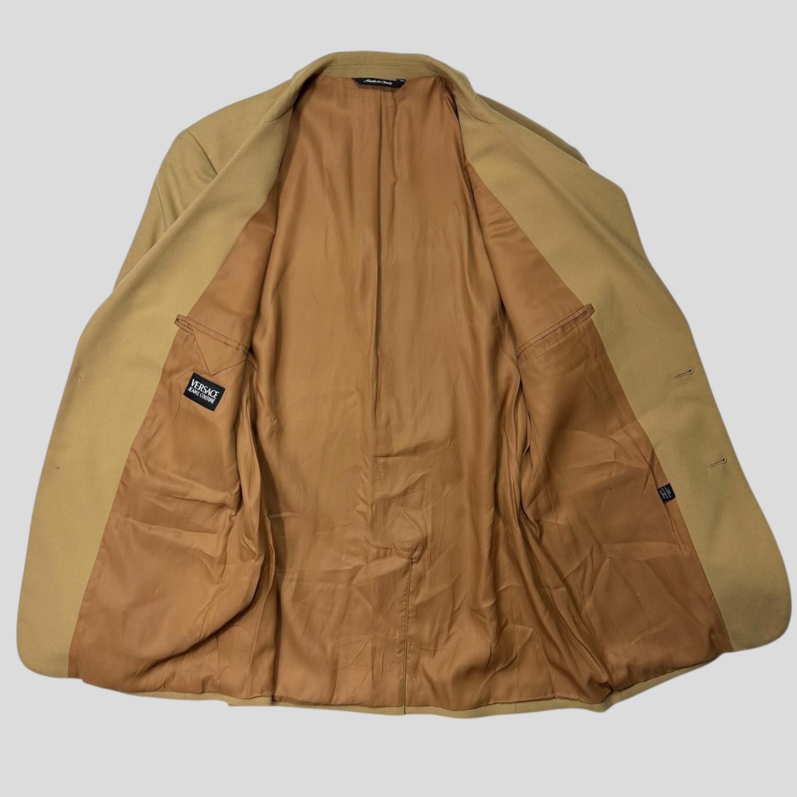 Versace Versace Jeans Couture 00’s Camel Rayon Blazer Jacket - M/L Size US L / EU 52-54 / 3 - 2 Thumbnail