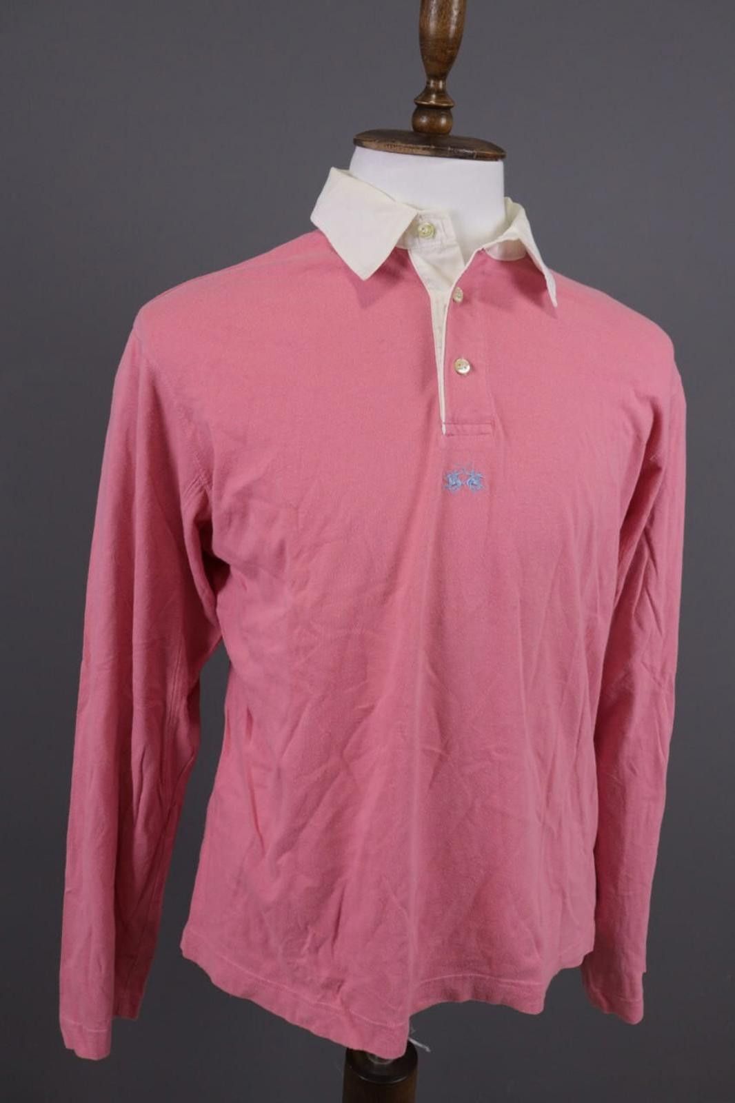 La Martina La Martina Pink Long Sleeve Polo Shirt Size L Size US L / EU 52-54 / 3 - 4 Thumbnail