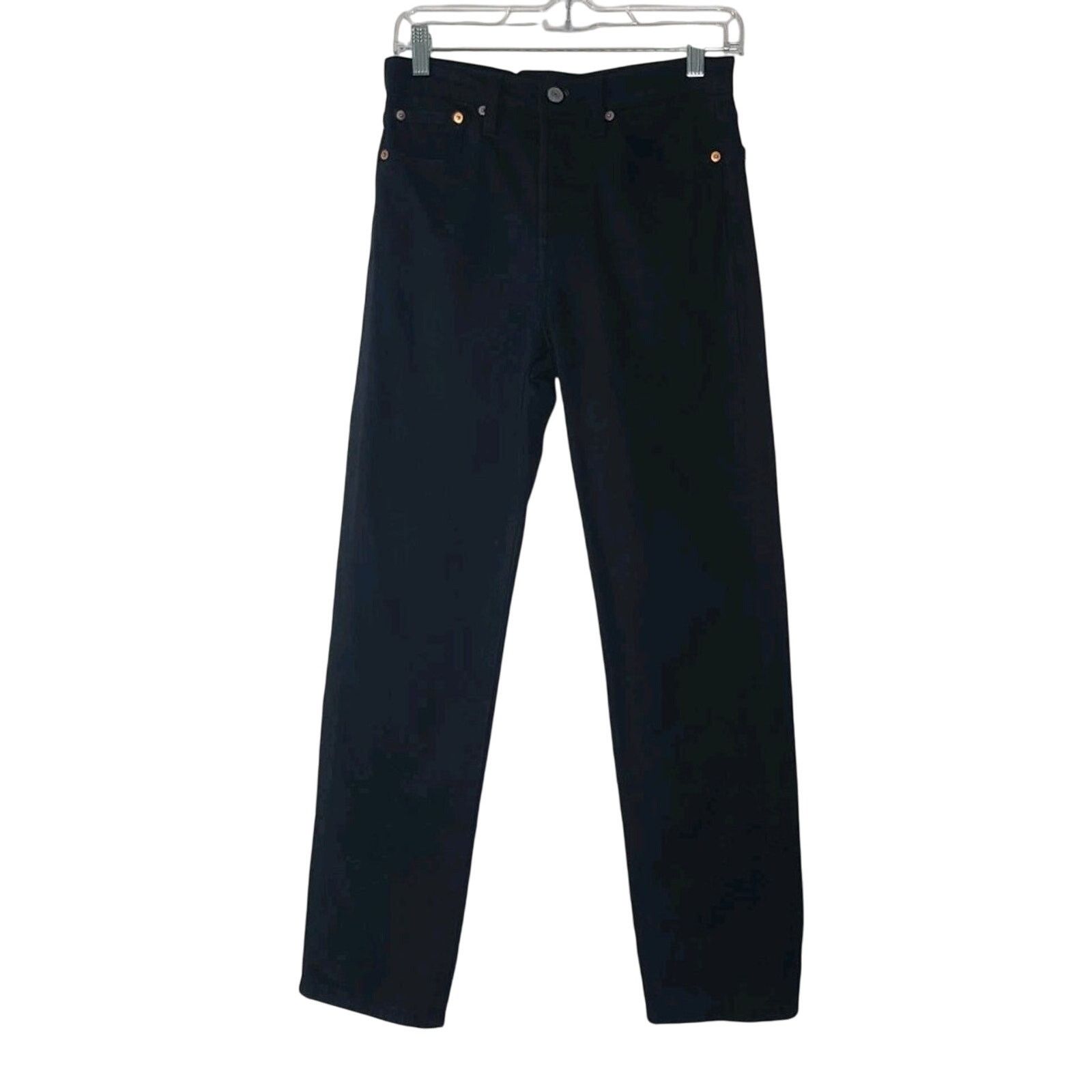 Levi's Levi's Premium Big E Wedgie Straight Ankle Black Jeans 26 Size 26" / US 2 / IT 38 - 3 Thumbnail