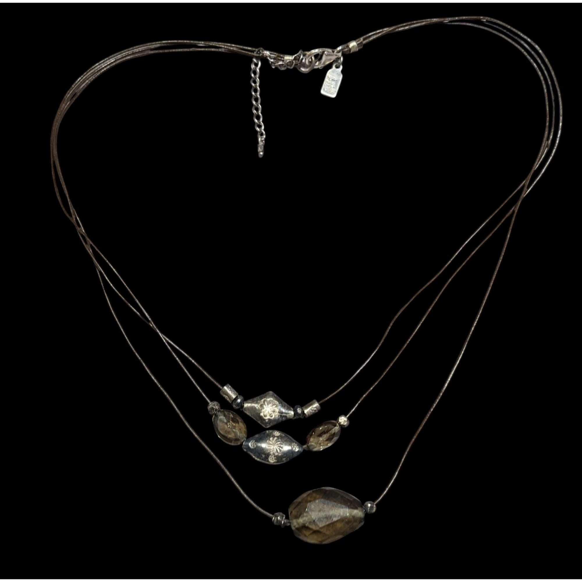 Other J.Jill Bohemian Hippie Glass And Metal Layered Pendant Neckl Size ONE SIZE - 1 Thumbnail
