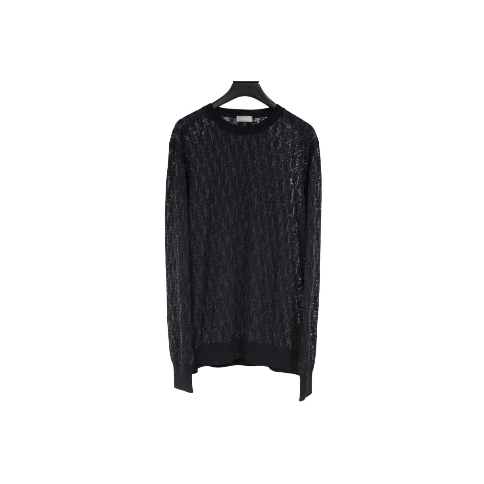 Dior Oblique Logo Sweater Blue Wool Blend Pullover Size US L / EU 52-54 / 3 - 11 Thumbnail