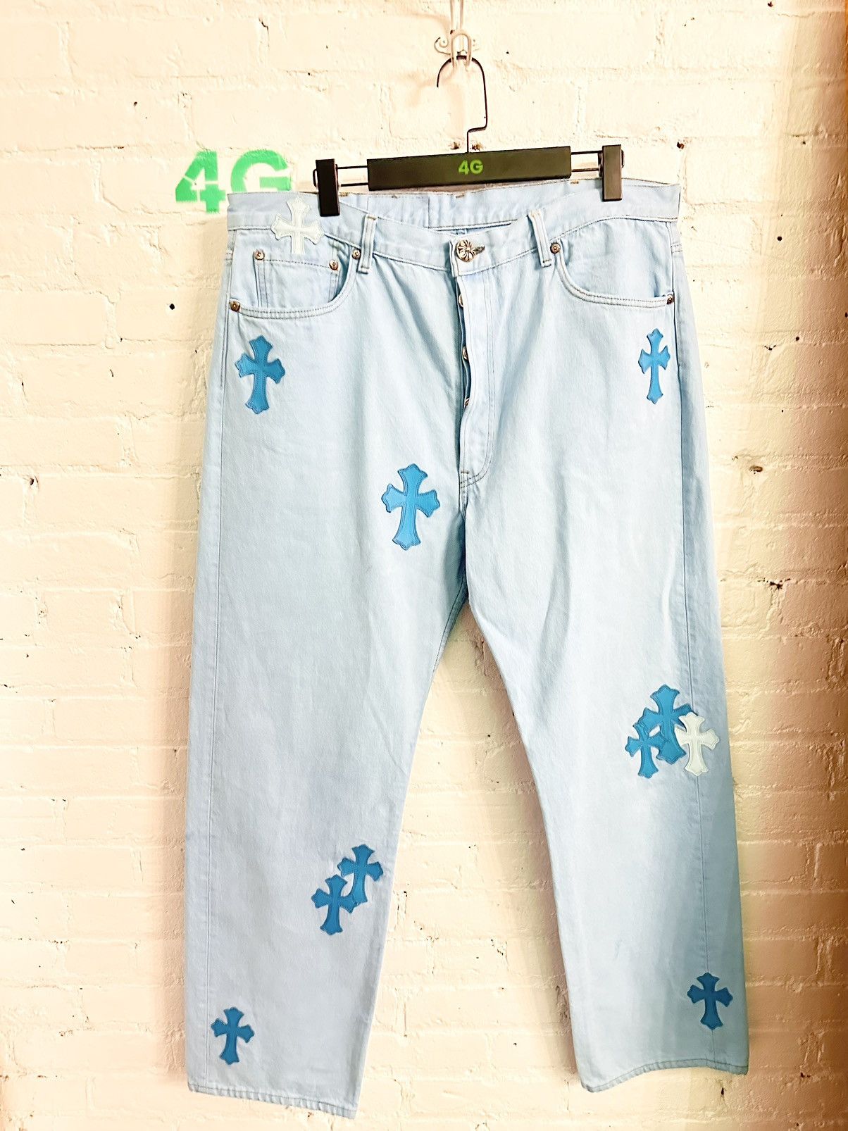 Chrome Hearts CHROME HEARTS DRAKE BABYBLUE LEVI CROSS JEANS XXXL 38 40 Size US 38 / EU 54 - 3 Thumbnail
