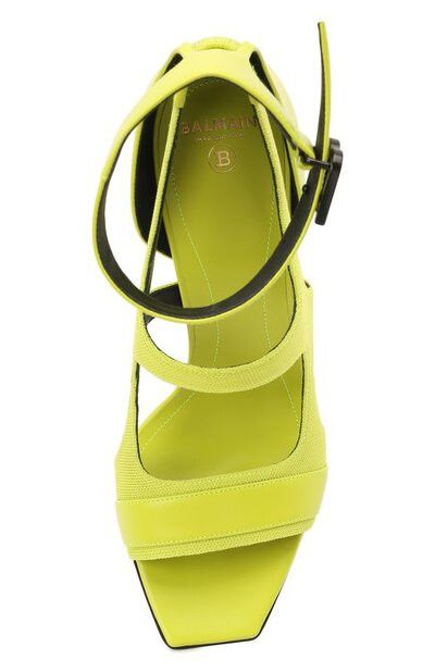 Balmain o1y0625 Spike Heel Sandals in Lime Green Size US 6 / IT 36 - 3 Thumbnail