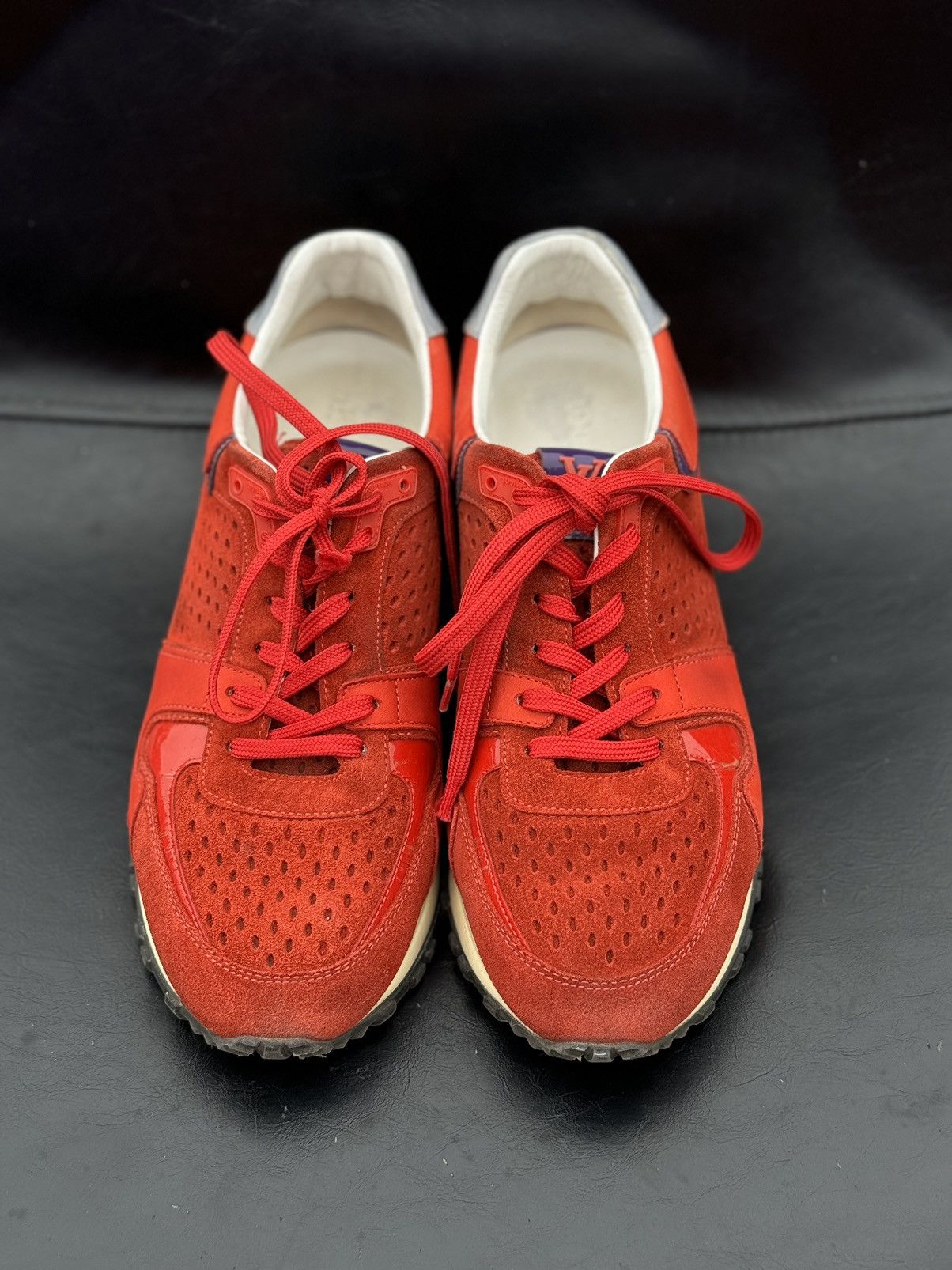 Louis Vuitton Louis Vuitton red suede trainers sneakers Size US 8 / IT 38 - 5 Thumbnail