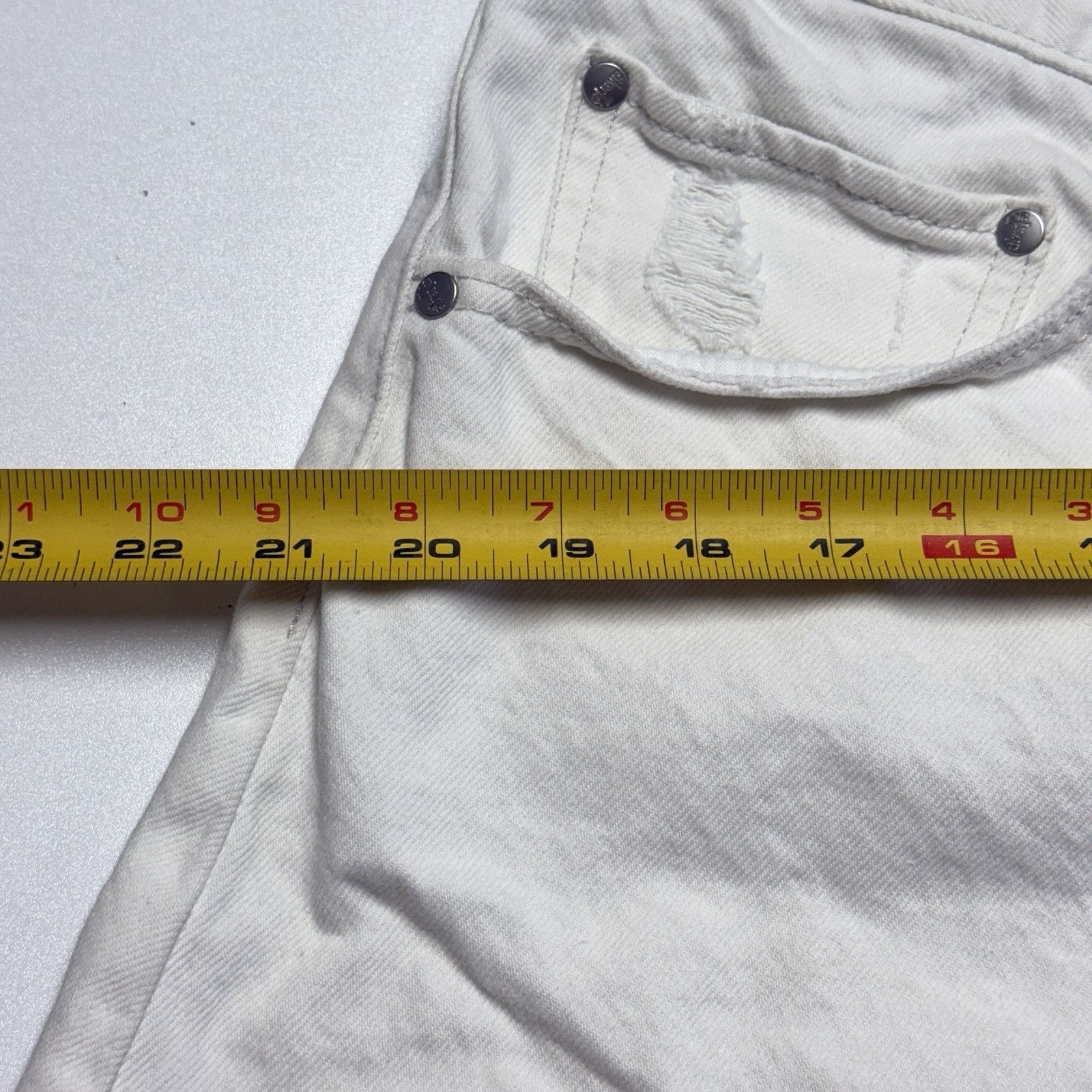 Levi's Levis Silver Tab Mom Shorts Womens 33 White High Rise Waiste Size 33" - 8 Thumbnail