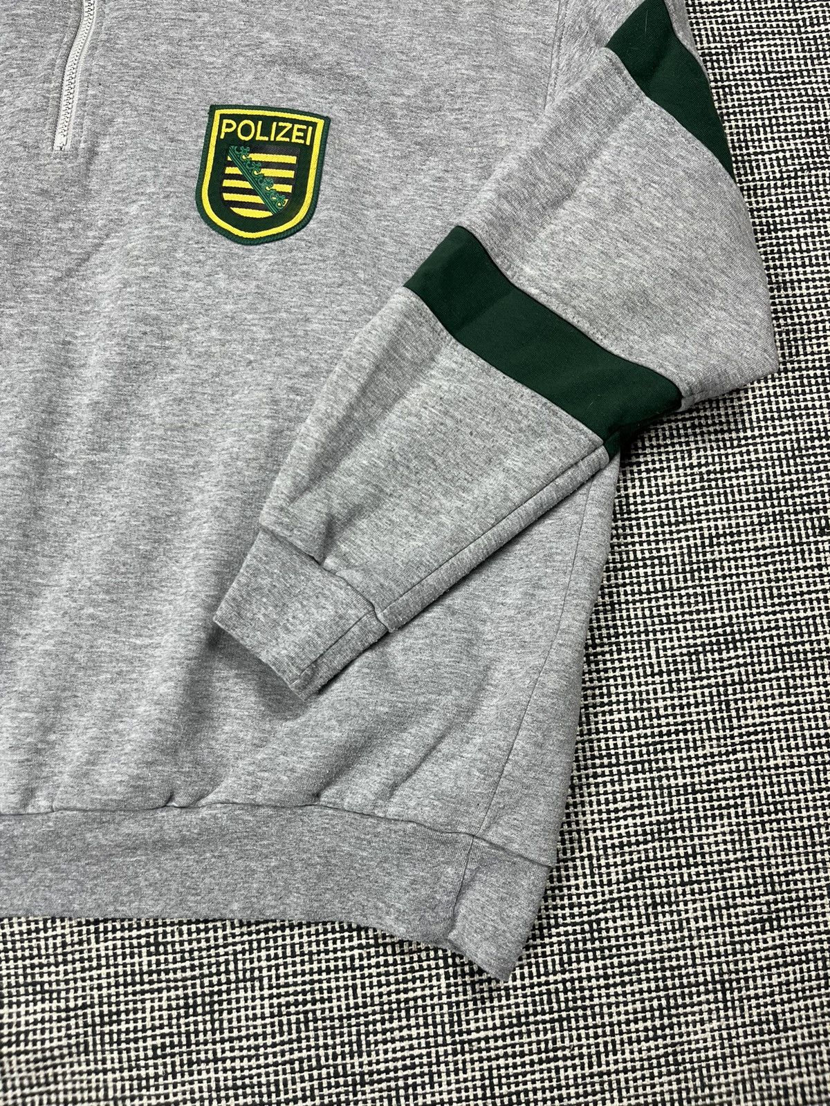 Vintage 80s vintage polizei boxy quarter zip hoodie baggy fit Size US XL / EU 56 / 4 - 4 Thumbnail