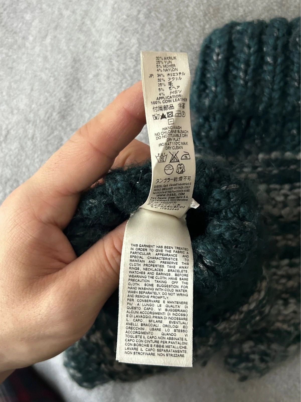Diesel Diesel Winter Hat and Gloves Set Size ONE SIZE - 4 Thumbnail