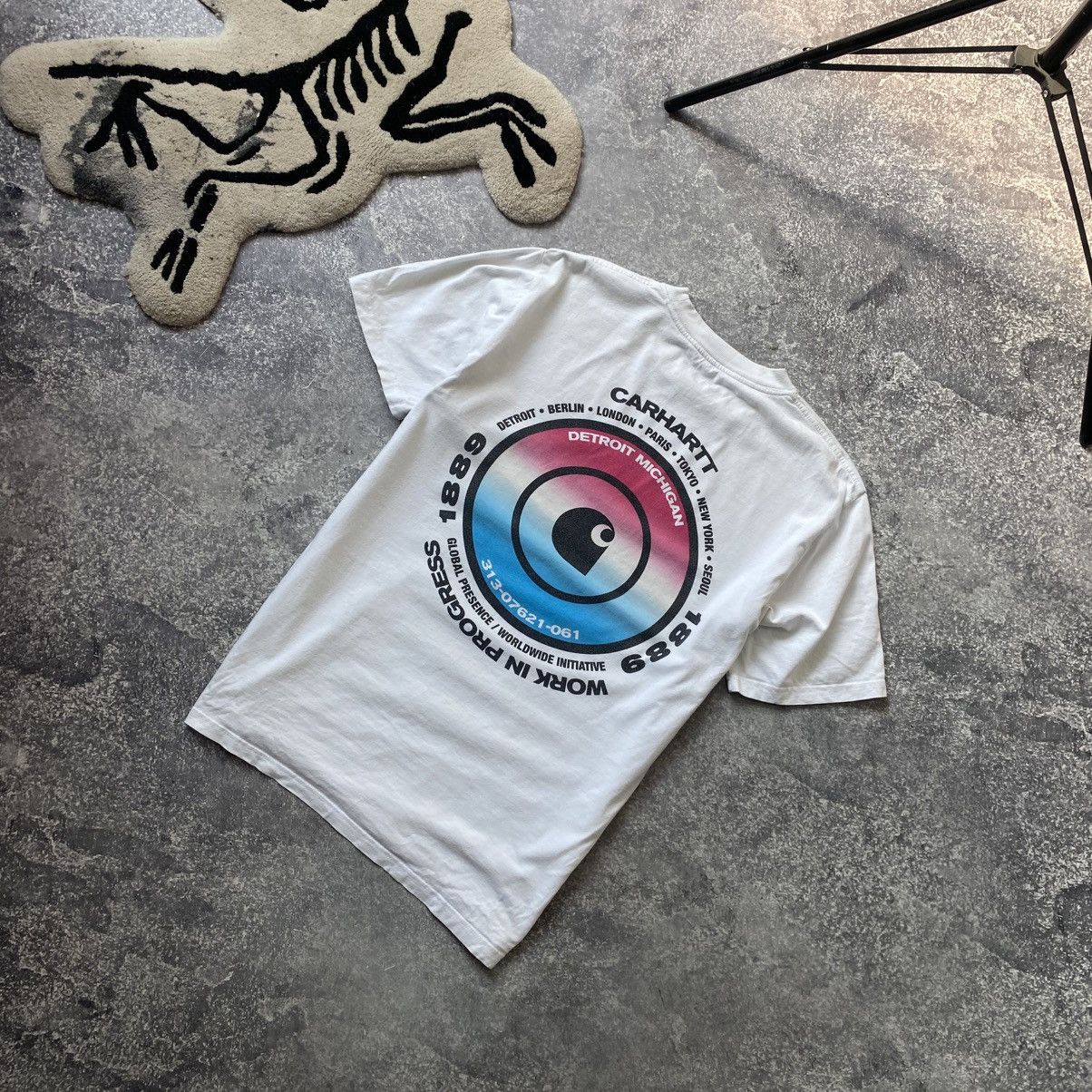 Carhartt Men’s Carhartt Wip big logo designer y2k Streetwear tee Size US M / EU 48-50 / 2 - 1 Thumbnail