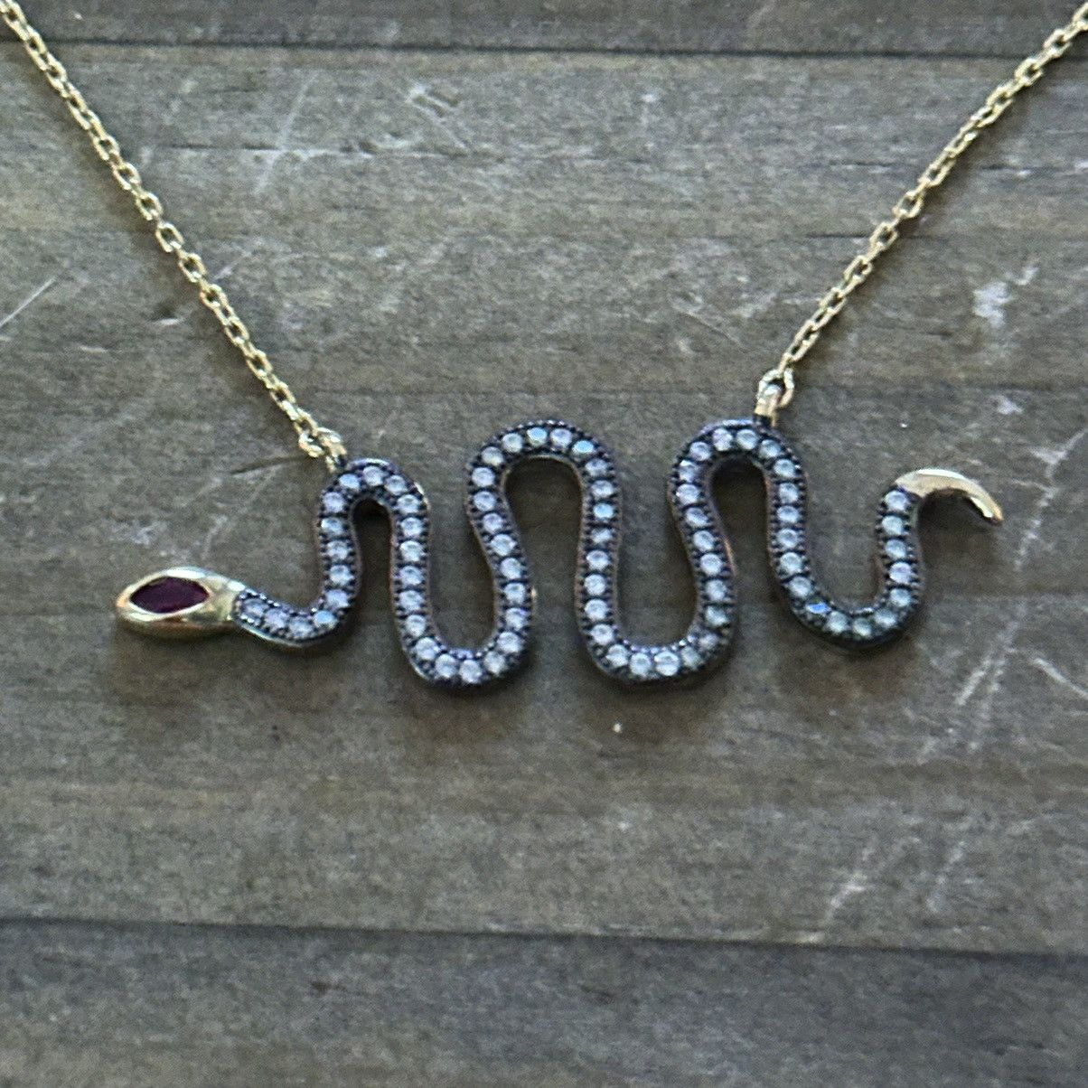 Other 925 rhinestone slithering snake necklace Size ONE SIZE - 4 Thumbnail