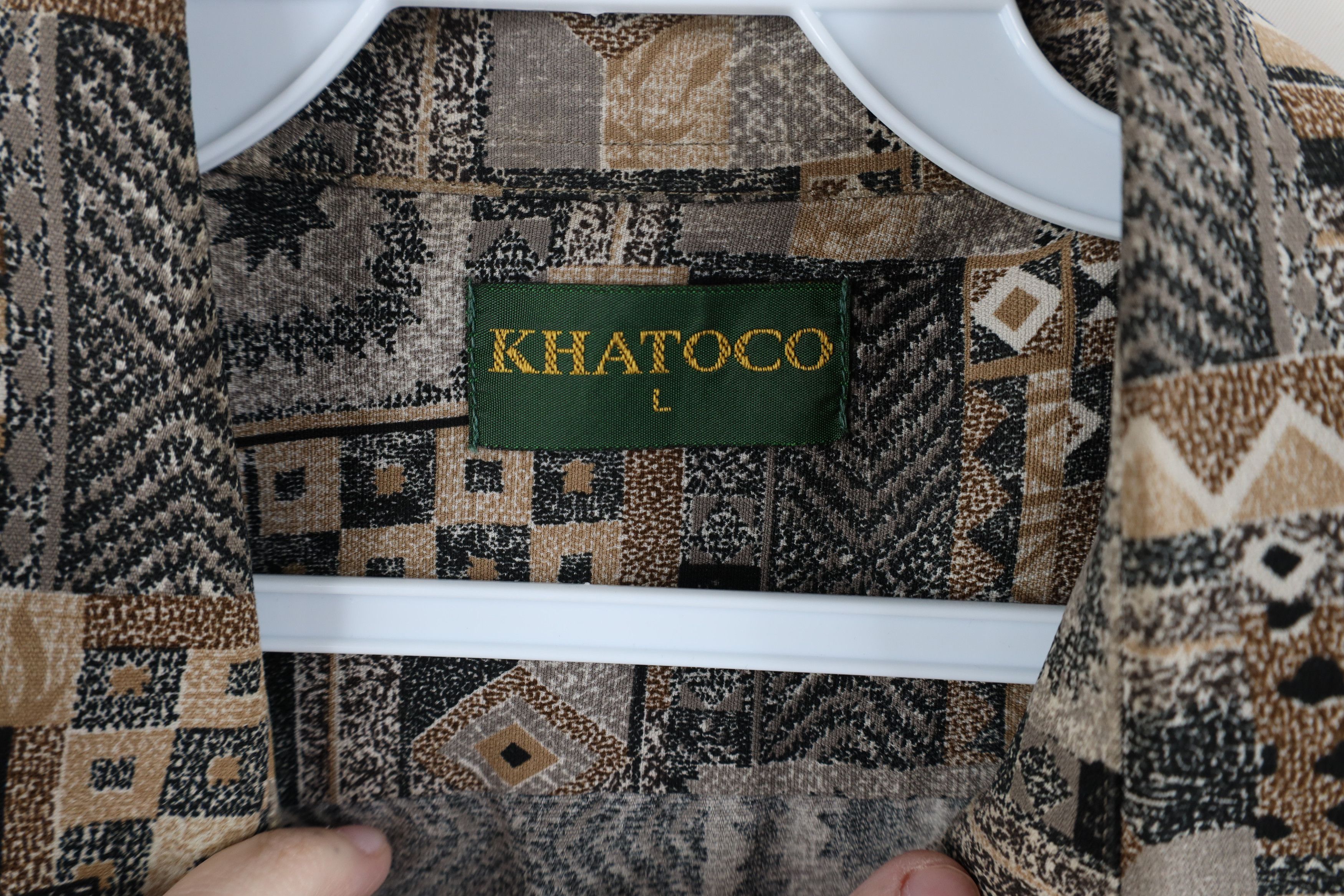 Vintage Vintage 90s Streetwear Geometric Collared Button Shirt Size US L / EU 52-54 / 3 - 6 Thumbnail