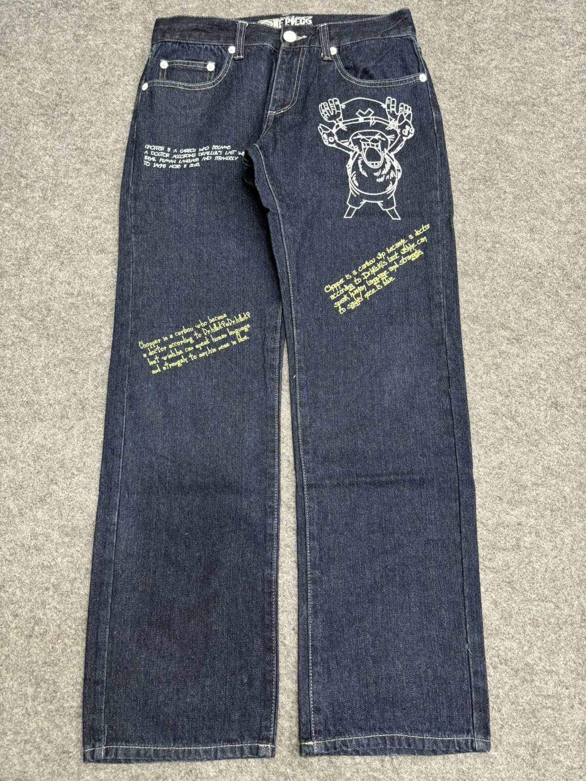 Anime 💥Anime Lover Style💥One Piece Pirate Lfe Relaxed Denim F547 Size US 34 / EU 50 - 23 Thumbnail