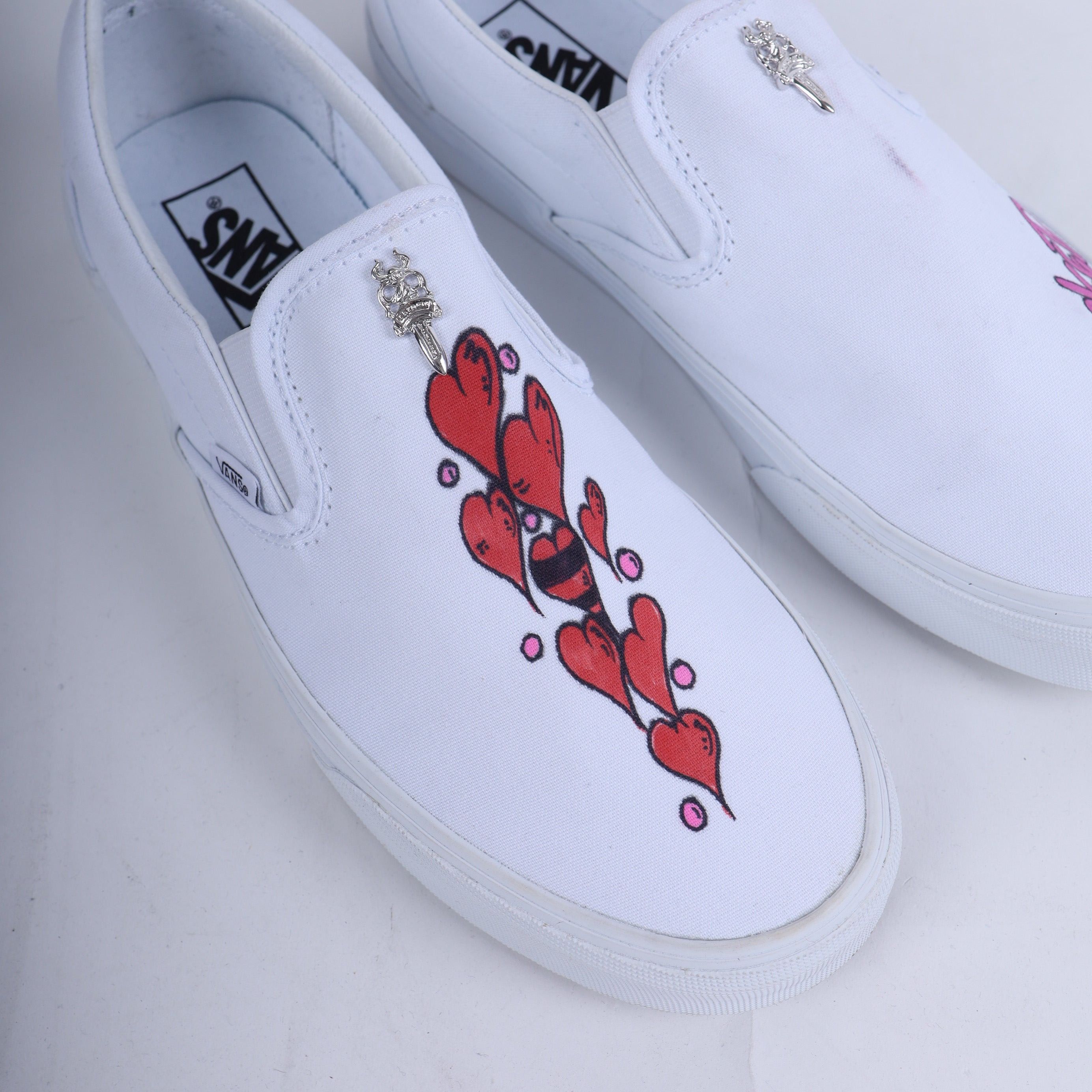 Chrome Hearts CHROME HEARTS X MATTY BOY HAND PAINTED VANS SLIP ONS Size US 10 / EU 43 - 13 Thumbnail