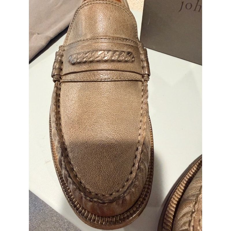 John Varvatos John Varvatos Hawthorne Chain 8.5 Brown Leather Loafers Size US 8.5 / EU 41-42 - 3 Thumbnail