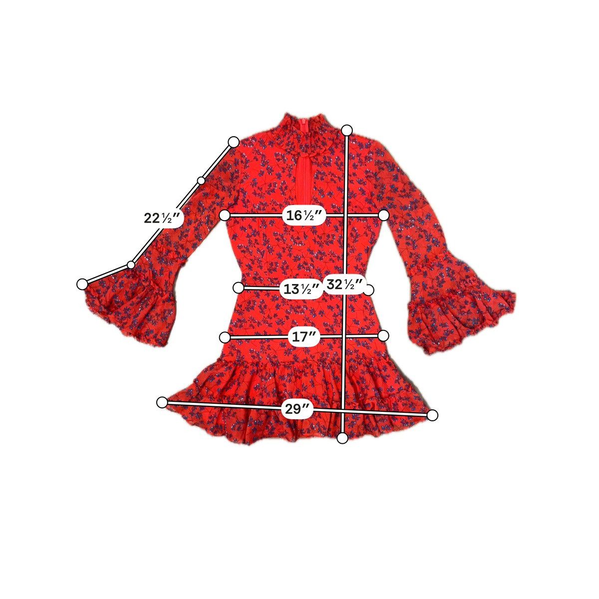 Other Bardot Red Floral Ruffle Mini Dress US 4 XS Size S / US 4 / IT 40 - 7 Thumbnail