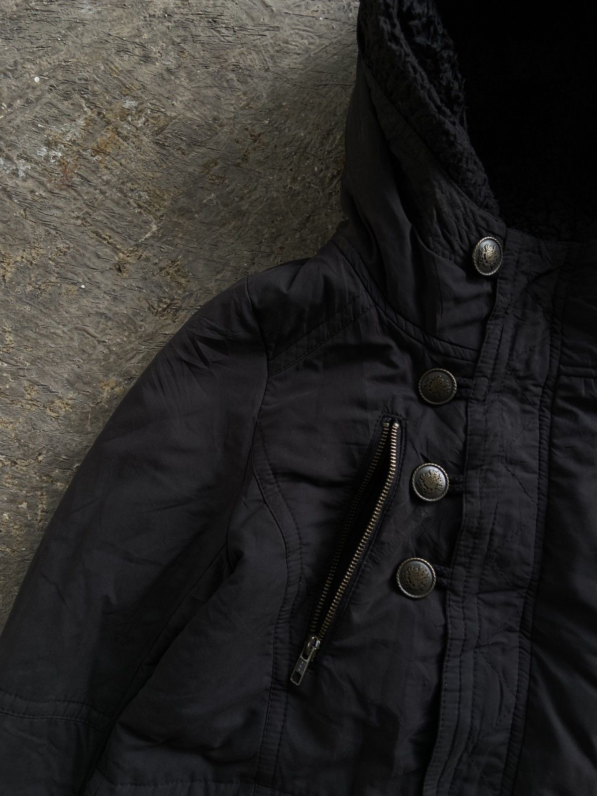 20471120 2000s Black by Moussy - Vkei Style Layered Sherpa Jacket Size US M / EU 48-50 / 2 - 5 Thumbnail
