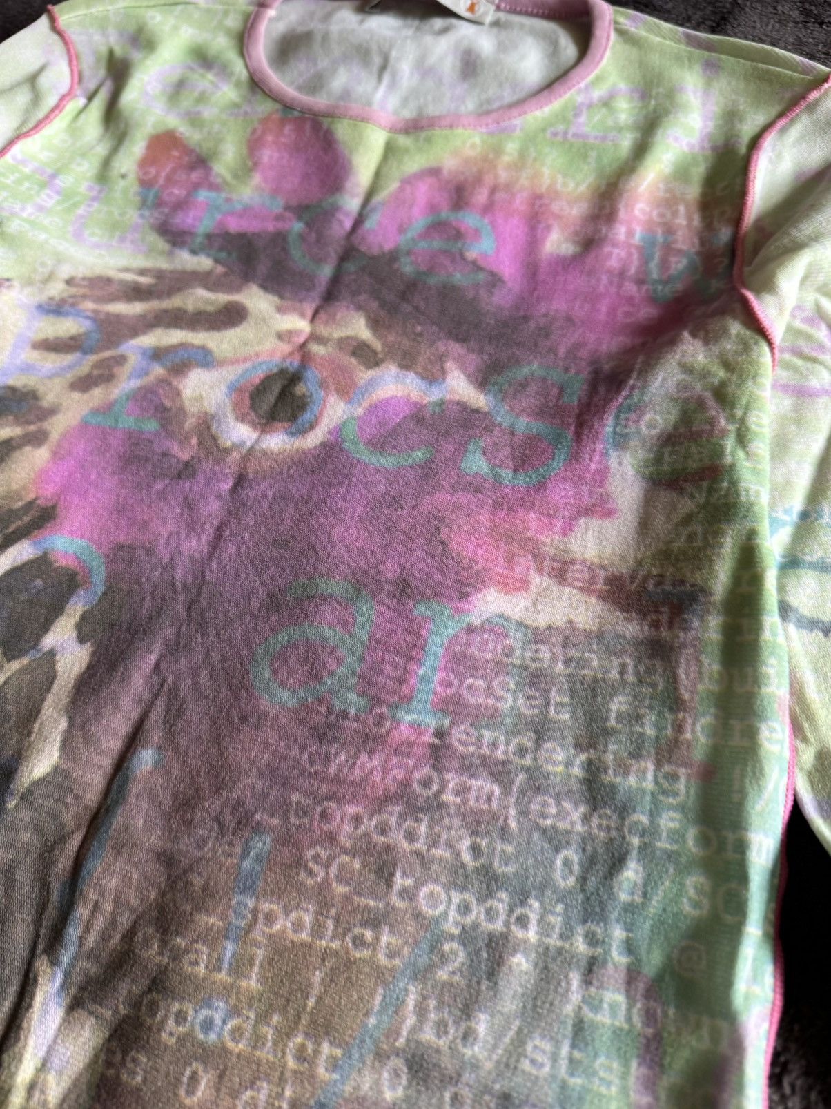 Cop Copine × Vintage Rare Cop Copine mesh print long sleeve avant-garde Size S / US 4 / IT 40 - 7 Thumbnail