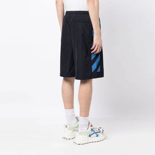 Off-White o1gr1nt0125 Diag Outline Track Short in Outer Space Size US 38 / EU 54 - 4 Thumbnail