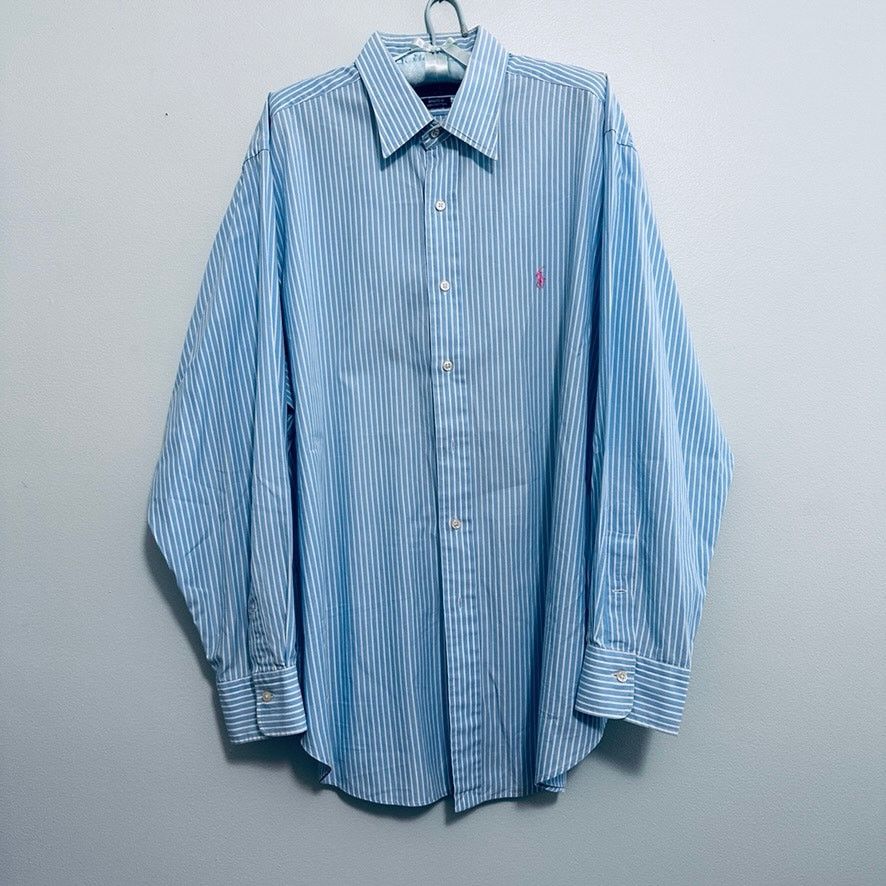 Polo Ralph Lauren Polo Ralph Lauren blue striped Andrew button down Size US XL / EU 56 / 4 - 2 Thumbnail