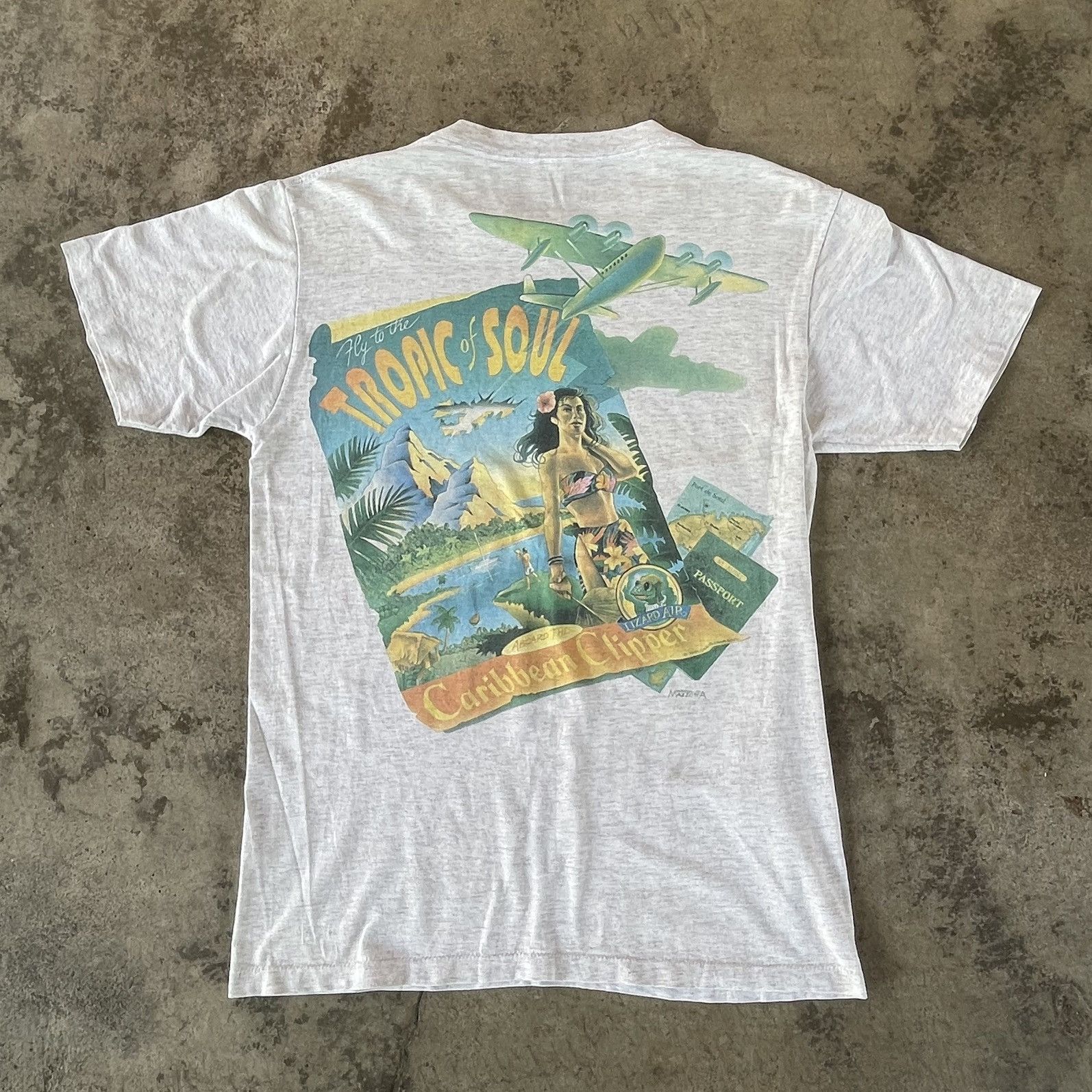 Vintage 🔥🔥Vintage Caribbean Soul Aloha Girl Big Image Hawaiin Tee Size US M / EU 48-50 / 2 - 1 Thumbnail