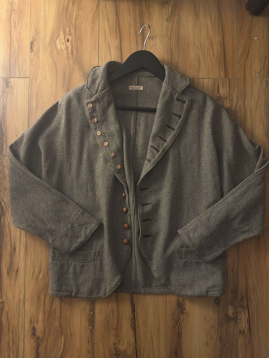 Kapital Cashmare & wool herringbone blazer jacket Size XS / US 0-2 / IT 36-38 - 1 Thumbnail