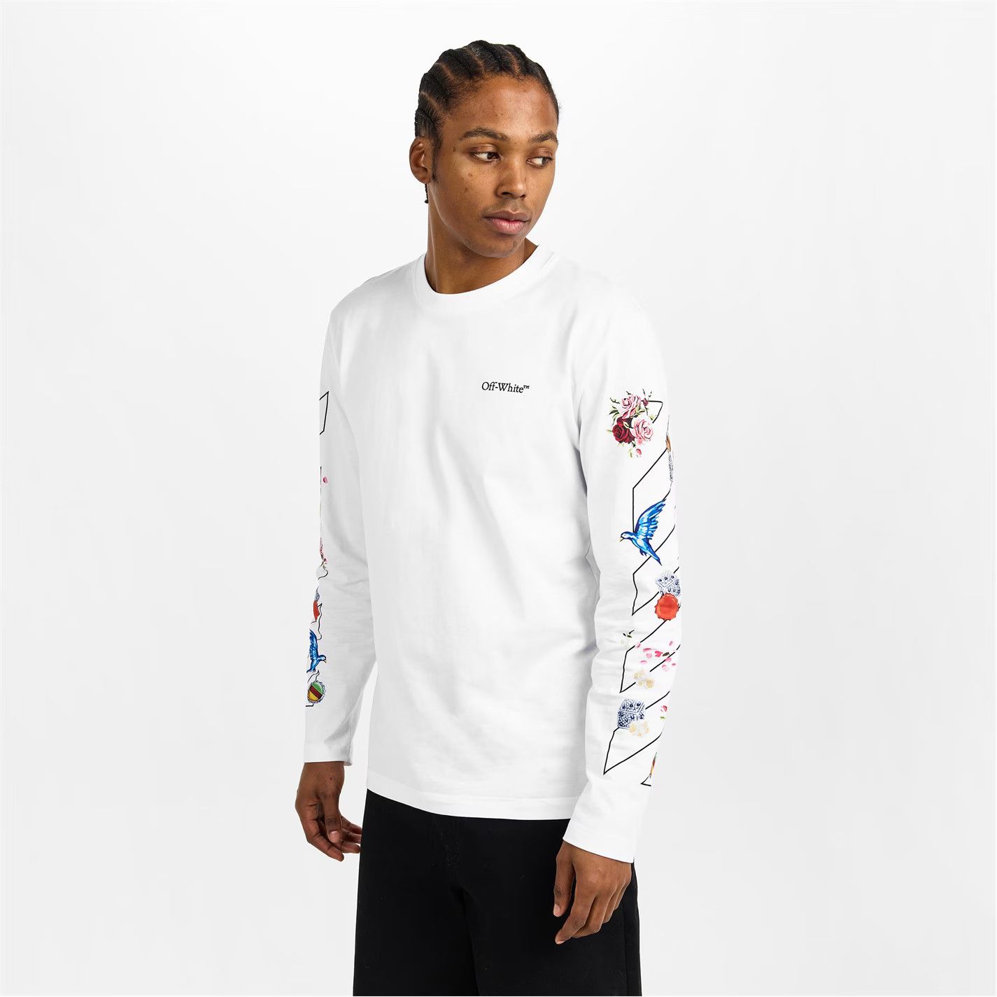 Off-White o1g2r1mq0226 Diag Skate T Long Sleeve T-Shirt In White Size US XXL / EU 58 / 5 - 3 Thumbnail