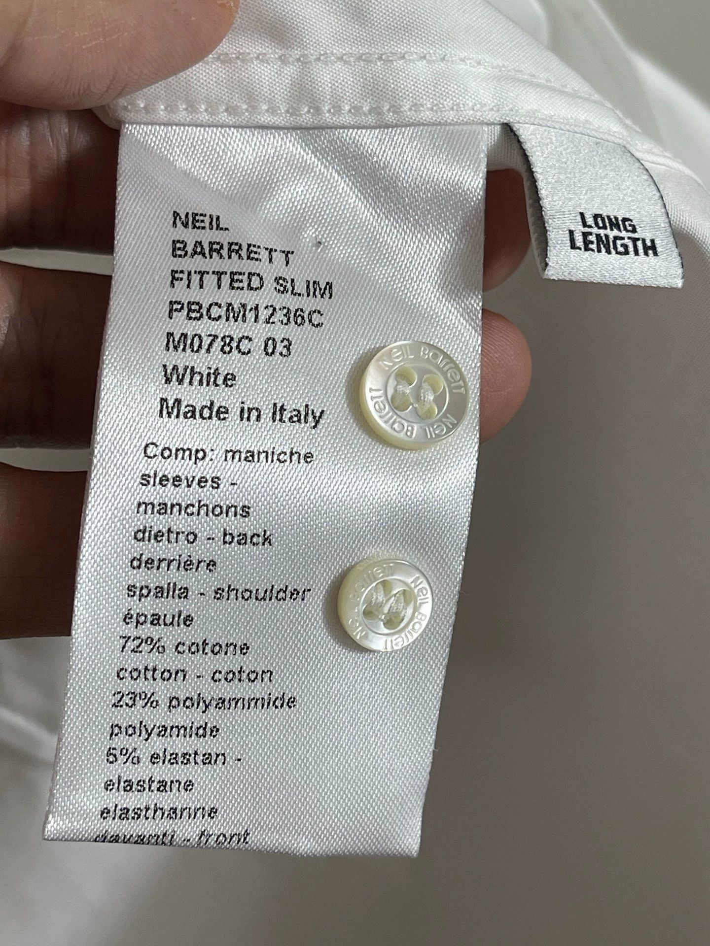 Neil Barrett Neil Barrett 42 Slim Fit Long Sleeve Shirt Size US L / EU 52-54 / 3 - 6 Thumbnail