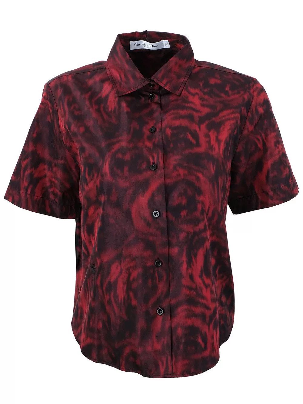 Dior Dior Abstract Silk Shirt with Rose Pattern Size XS / US 0-2 / IT 36-38 - 1 Thumbnail
