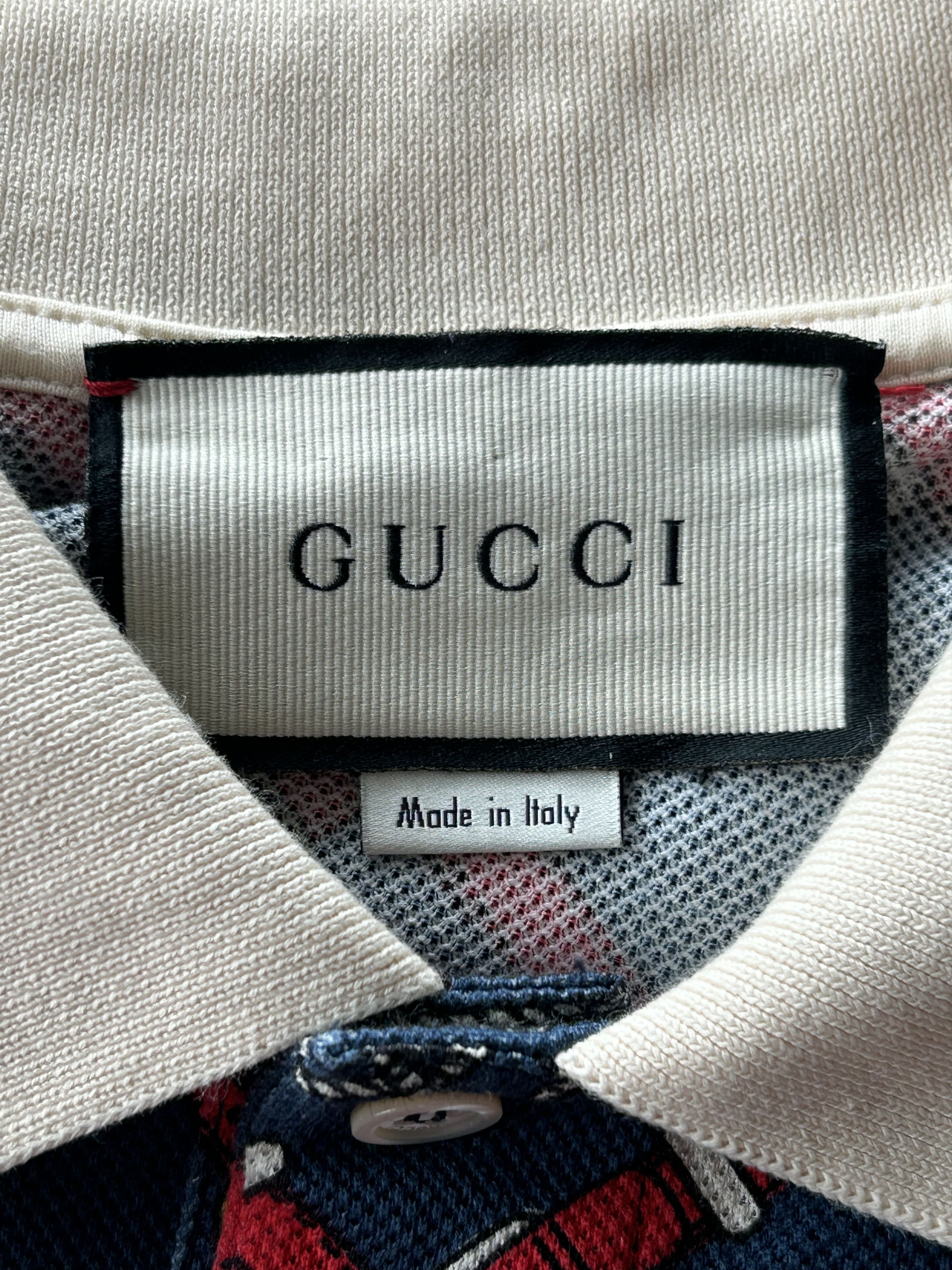 Gucci Gucci Navy & Red Belt Print Polo T-Shirt Size US M / EU 48-50 / 2 - 4 Thumbnail