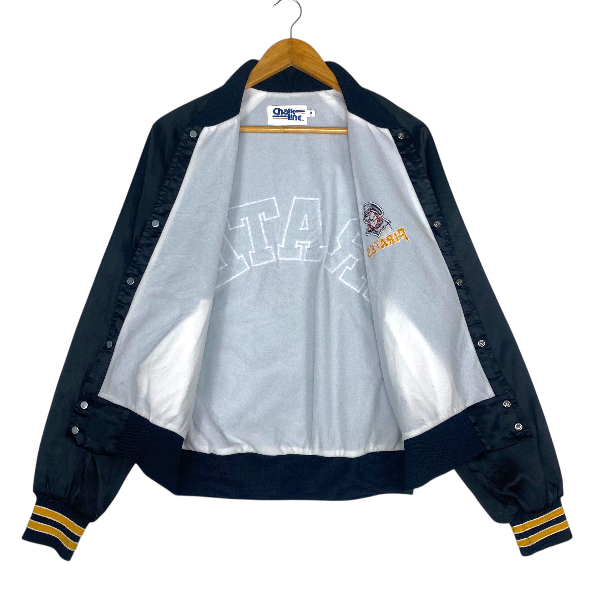 MLB 💥90s PITTSBURGH PIRATES BASEBALL VARSITY SATIN JACKET Size US M / EU 48-50 / 2 - 4 Thumbnail