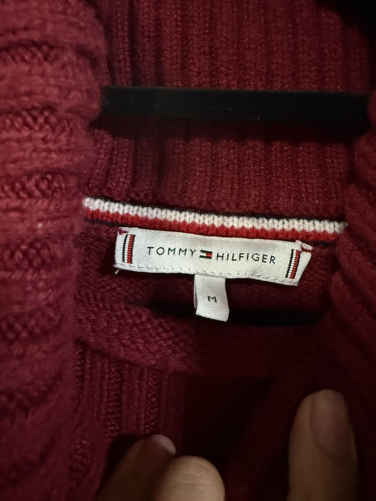Tommy Hilfiger vintage burgundy tommy hilfiger wool sweater Size M / US 6-8 / IT 42-44 - 5 Thumbnail