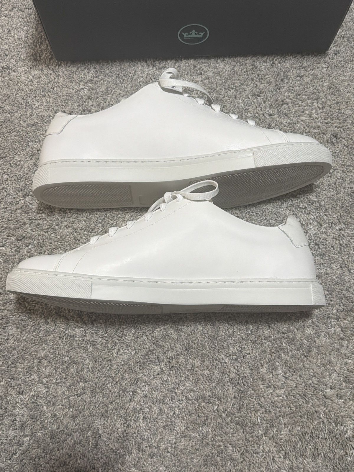 Peter Millar Peter Millar Vantage Lite White Leather Sneakers Size US 12 / EU 45 - 6 Thumbnail