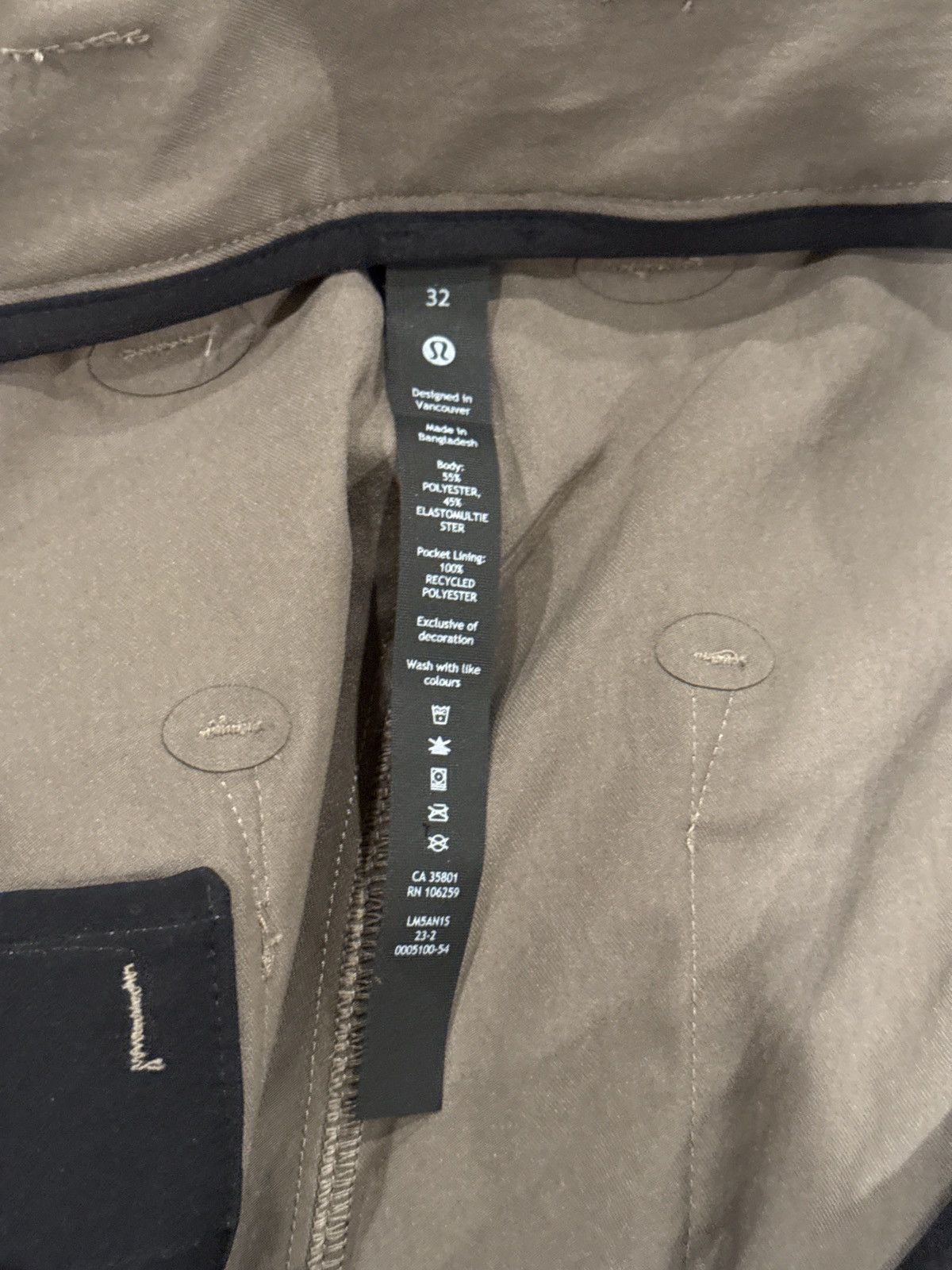 Lululemon ABC Classic-Fit Trouser 32L Stretch Cotton VersaTwill Size US 32 / EU 48 - 4 Thumbnail