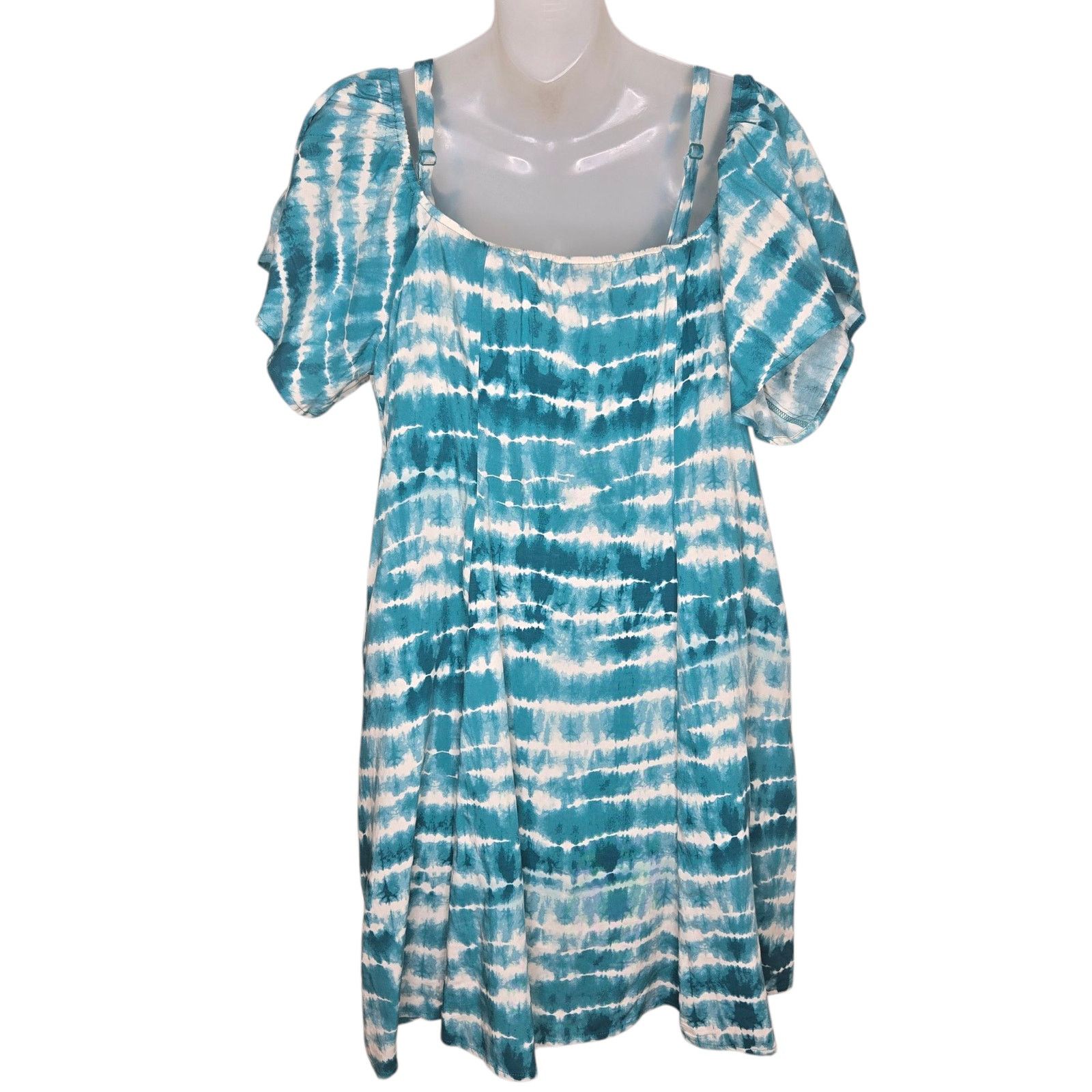 Other Torrid Womens Trapeze Dress 0 Large Challis Cold Shoulder Size L / US 10 / IT 46 - 1 Thumbnail