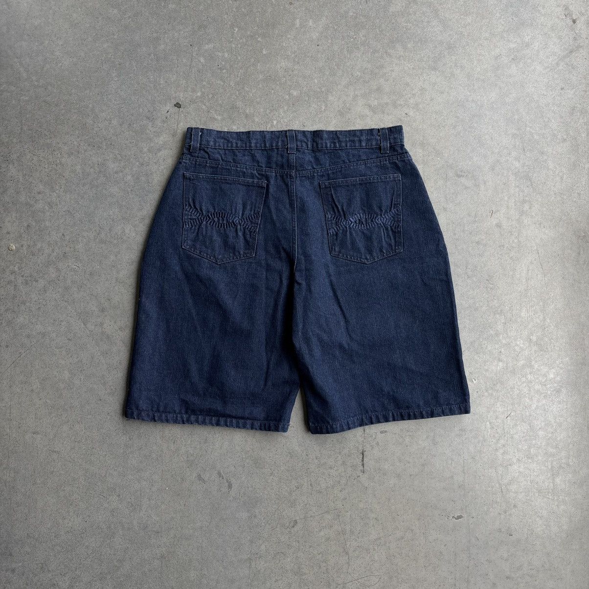 Brooklyn Xpress × Vintage Y2K Baggy Navy Blue Brooklyn Xpress Style Jorts Shorts 36 Size US 38 / EU 54 - 8 Thumbnail