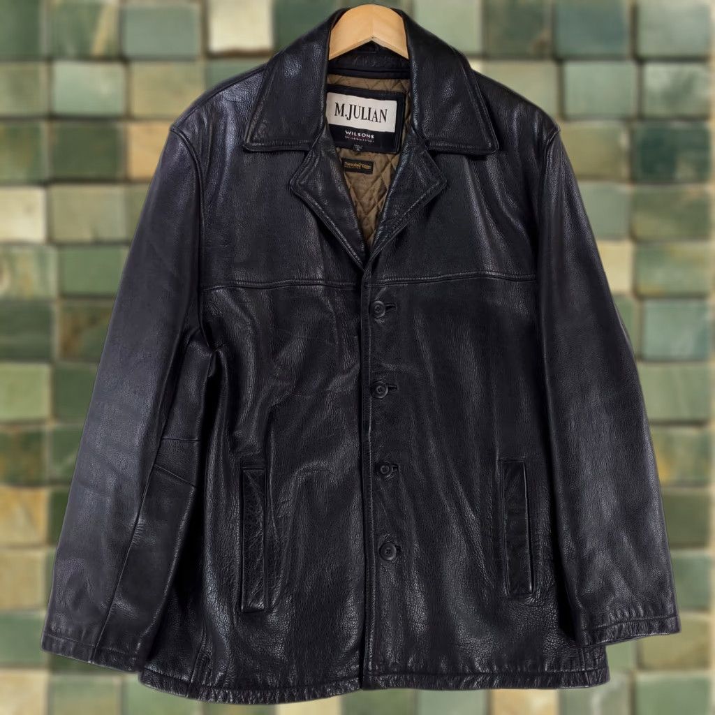 Vintage Wilsons M.Julian Black Leather Jacket Supernatural Dean Winchester Mens XL Jacket Mens XL Black Leather Overcoat Size US XL / EU 56 / 4 - 1 Thumbnail