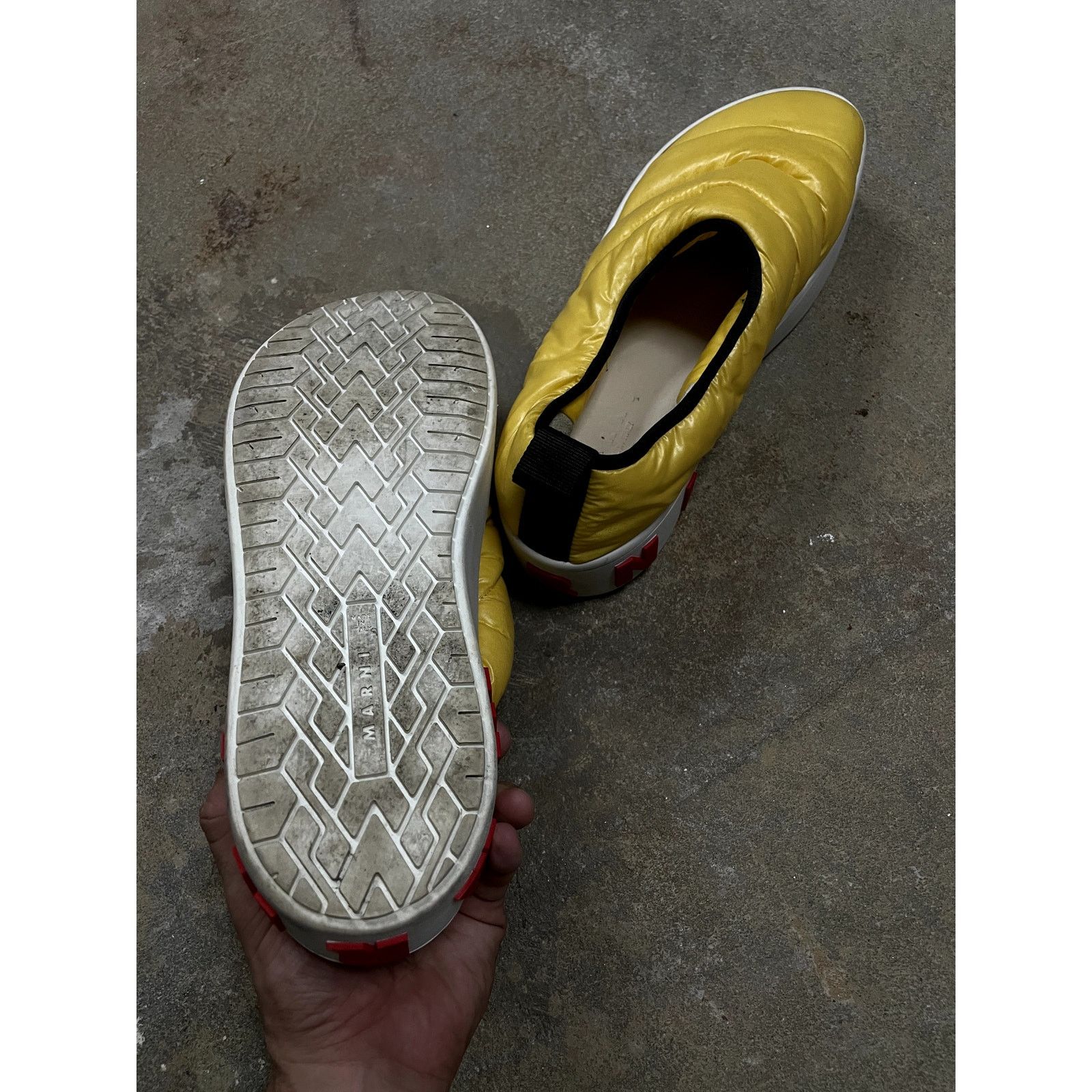 Marni Padded Slip Ons Yellow 10 Used
