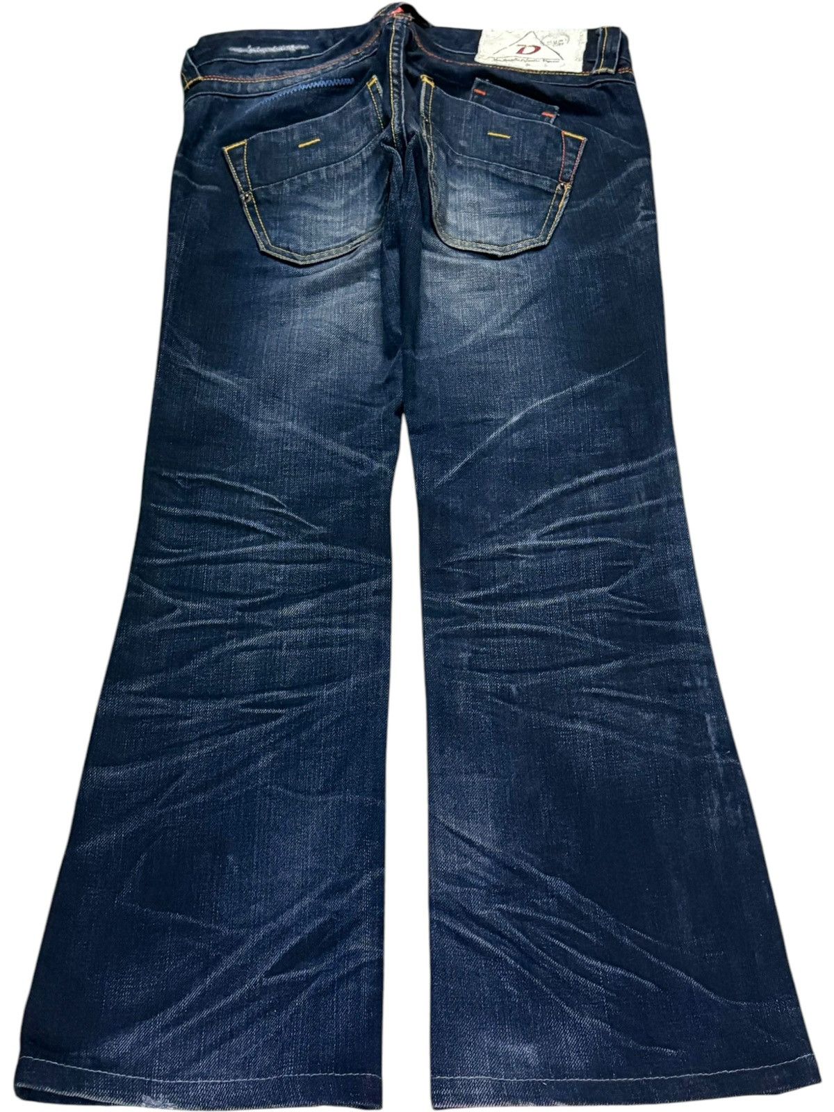 Japanese Brand Vintage Japanese Brand Mud Wash Distressed Flare Jeans Size 29" - 2 Thumbnail