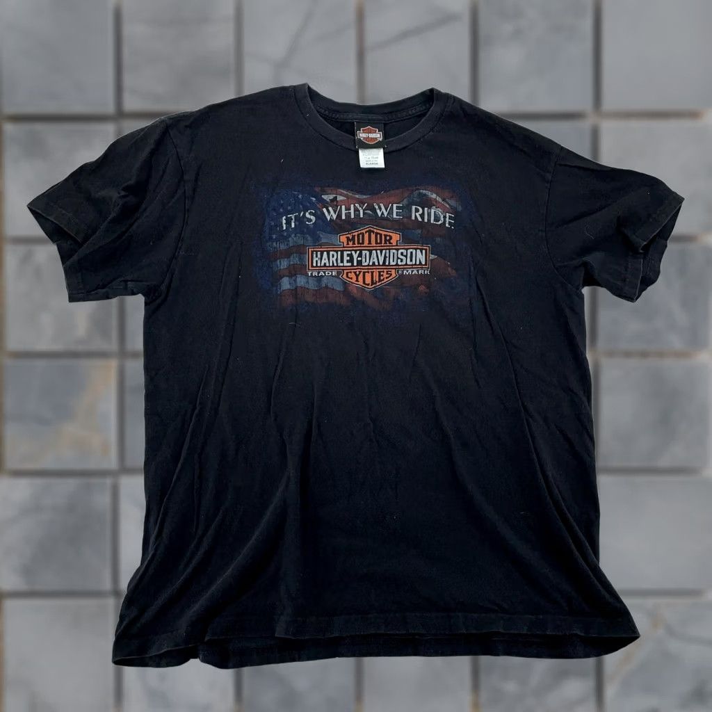 Harley Davidson Harley-Davidson T-Shirt Mens XL Black USA Outdoor Motorcycle Las Vegas Nevada Biker Graphic Print Short Sleeve Crew Neck Size US XL / EU 56 / 4 - 1 Thumbnail