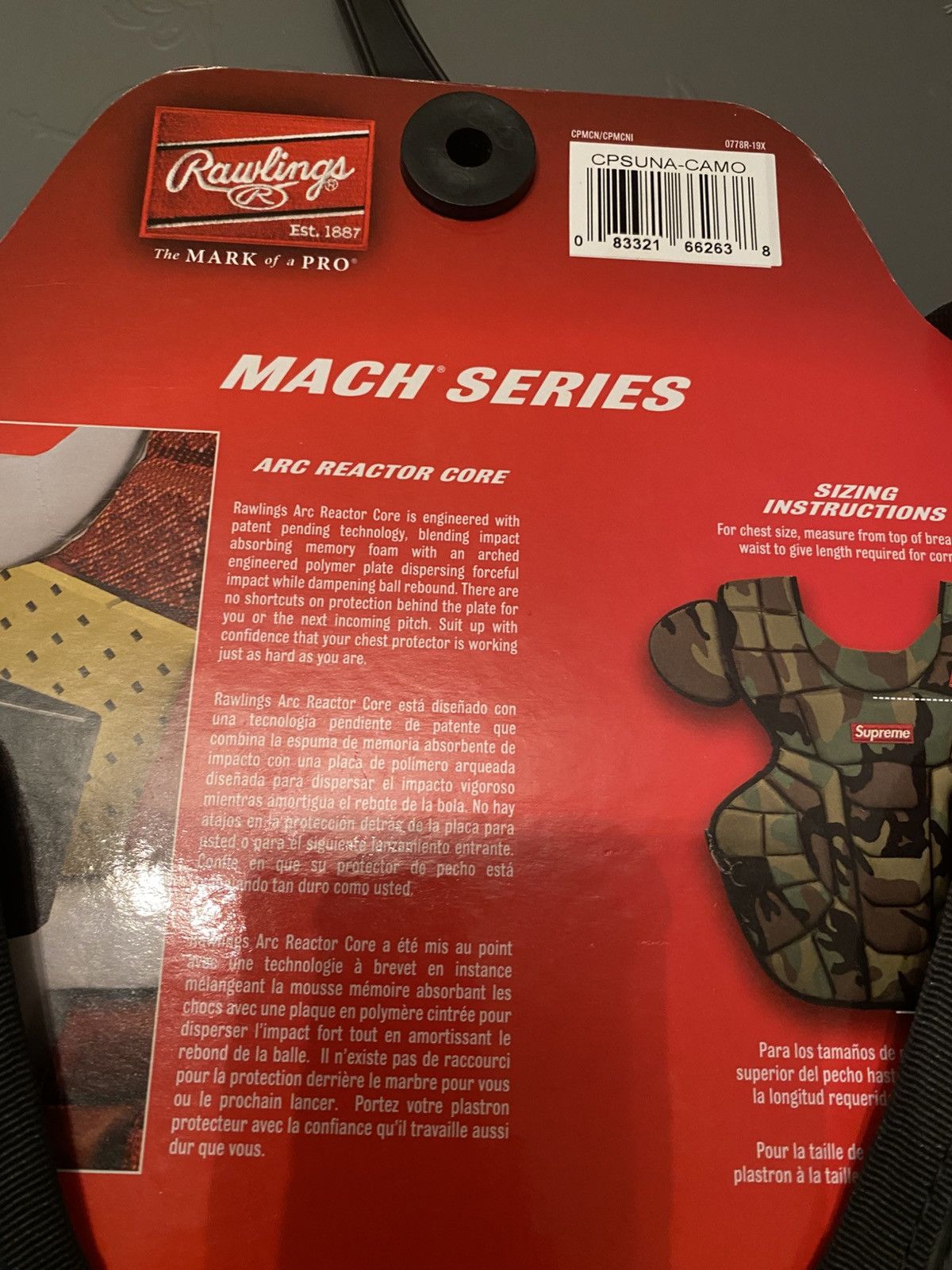 Supreme Supreme/Rawlings Catchers Chest Protector Size ONE SIZE - 7 Thumbnail