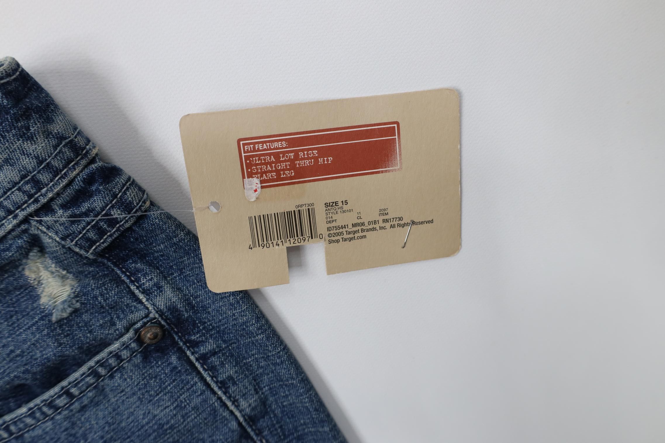 Vintage Deadstock Vintage Y2K 2005 Mossimo Flower Wide Leg Jeans Size 36" / US 14 / IT 50 - 9 Thumbnail