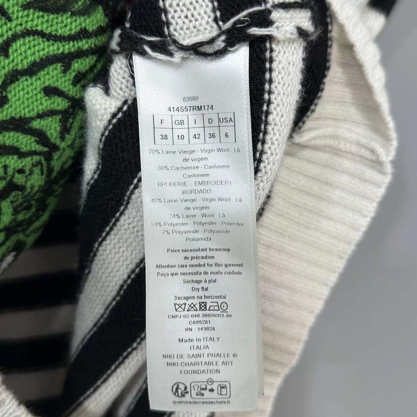 Dior Dior striped dinosaur embroidered sweater new size38 Size S / US 4 / IT 40 - 7 Thumbnail
