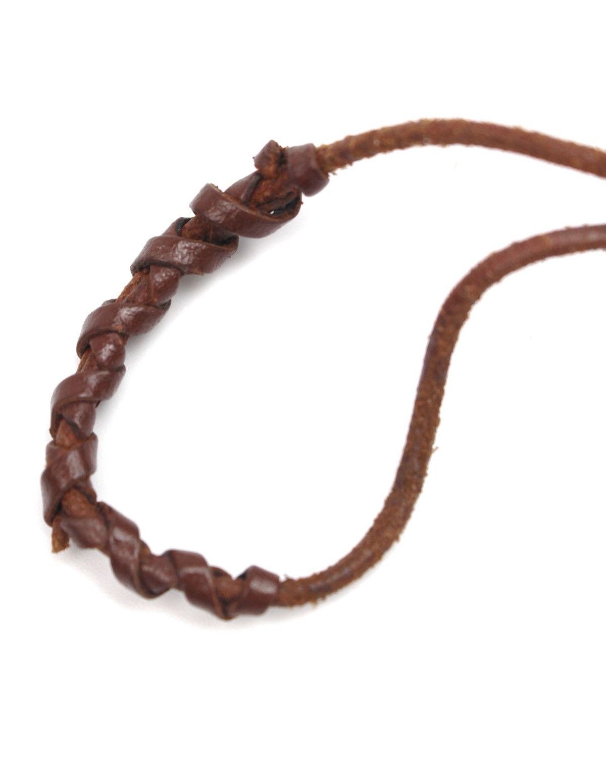 If Six Was Nine 2000S BRAIDED BROWN LEATHER CORD RUSTIC HORN TOOTH NECKLACE Size ONE SIZE - 5 Thumbnail